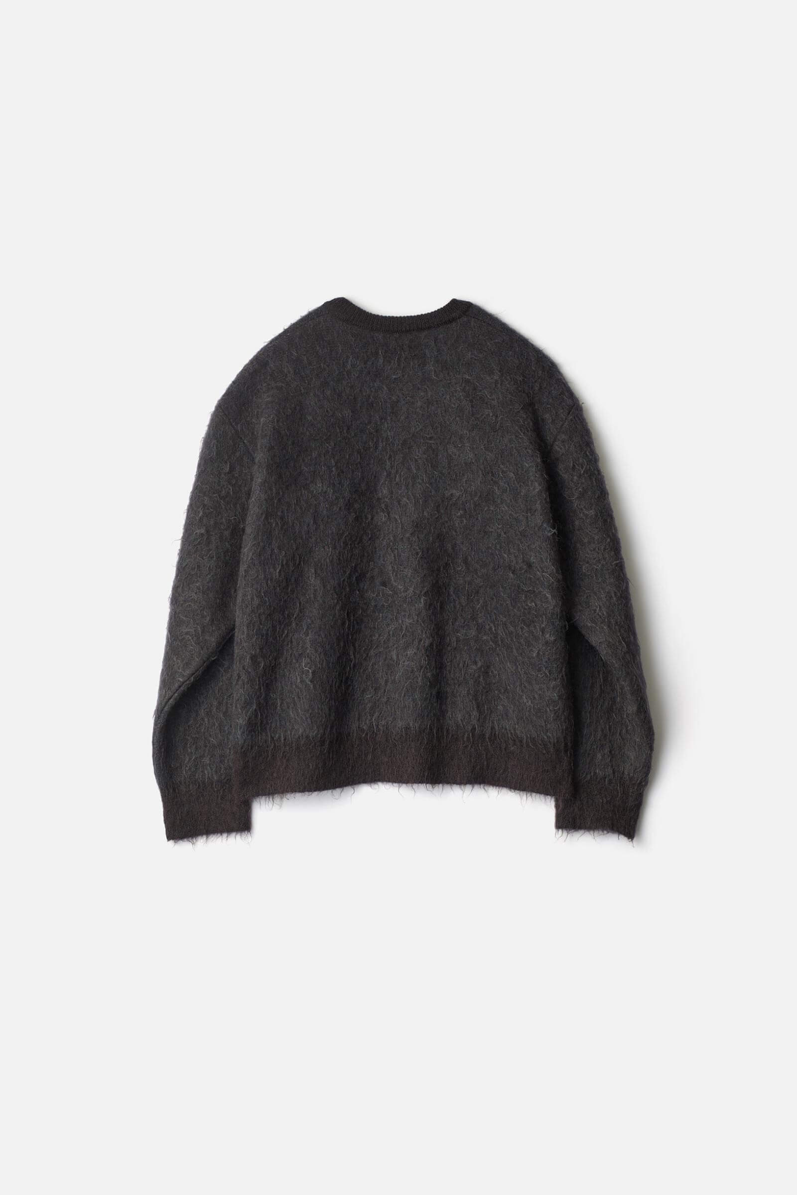 KID MOHAIR MIX JACQUARD KNIT LS