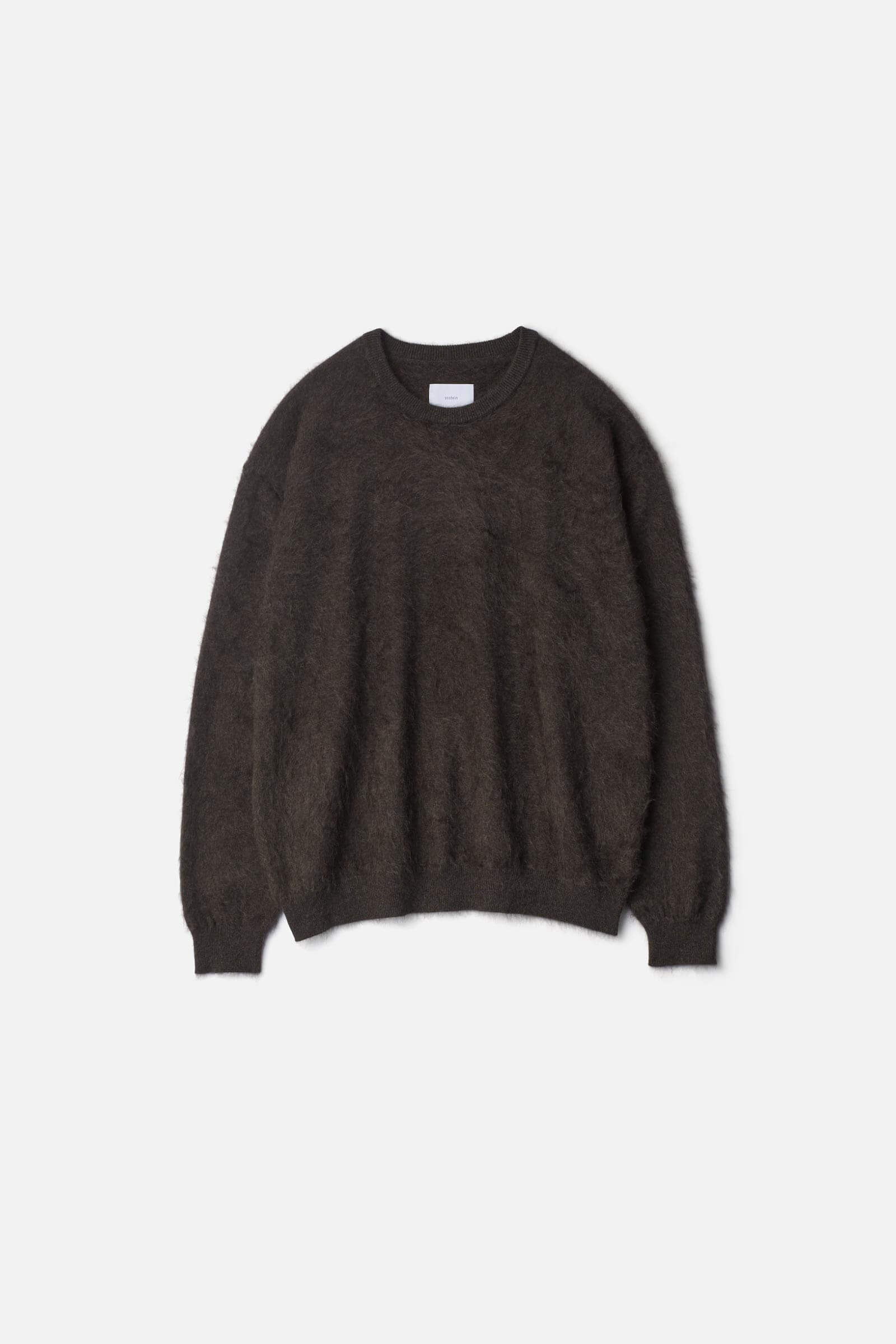 CASHMERE SHAGGY KNIT CREW NECK LS