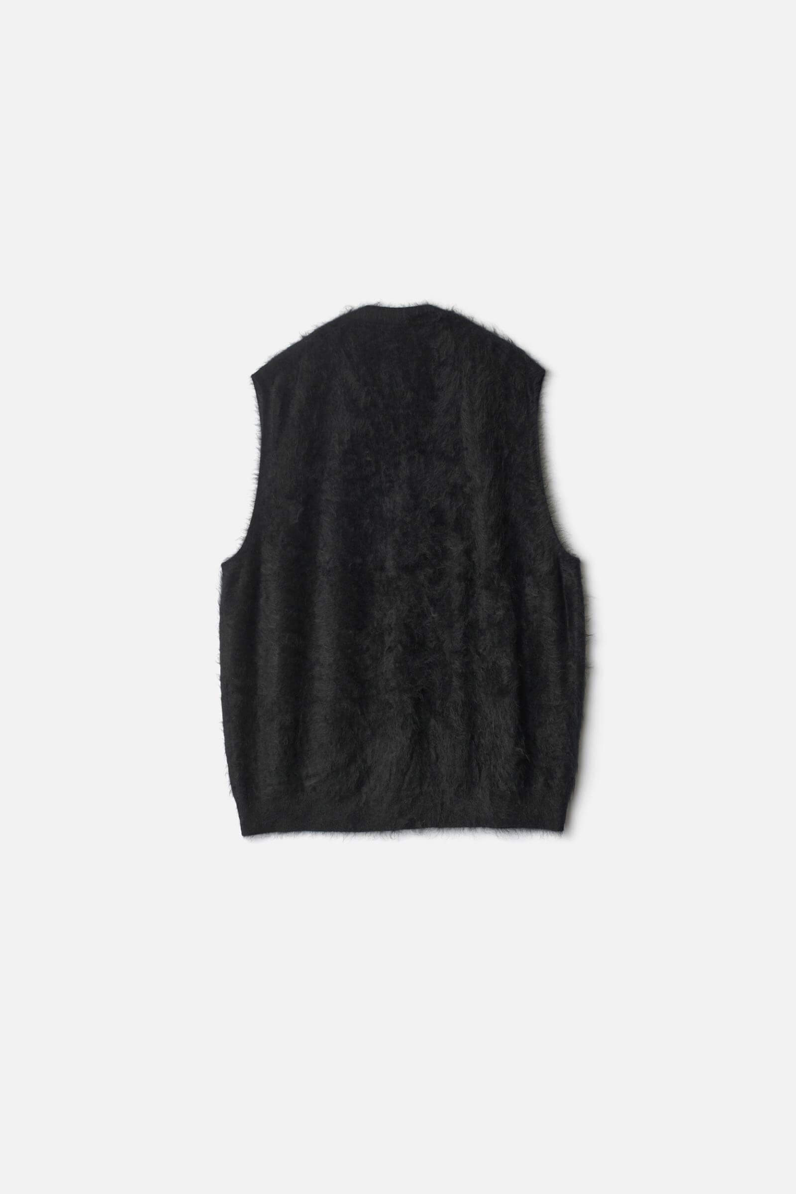 CASHMERE SHAGGY KNIT VEST