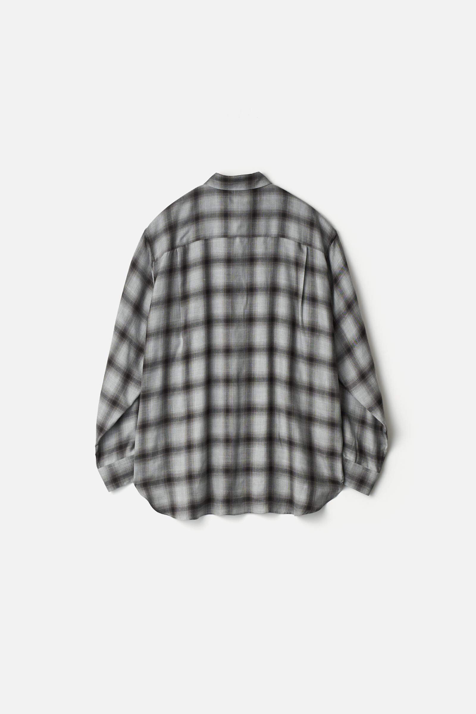 RAYON/LYOCELL CHECK OVERSIZED DOWN PAT SHIRT