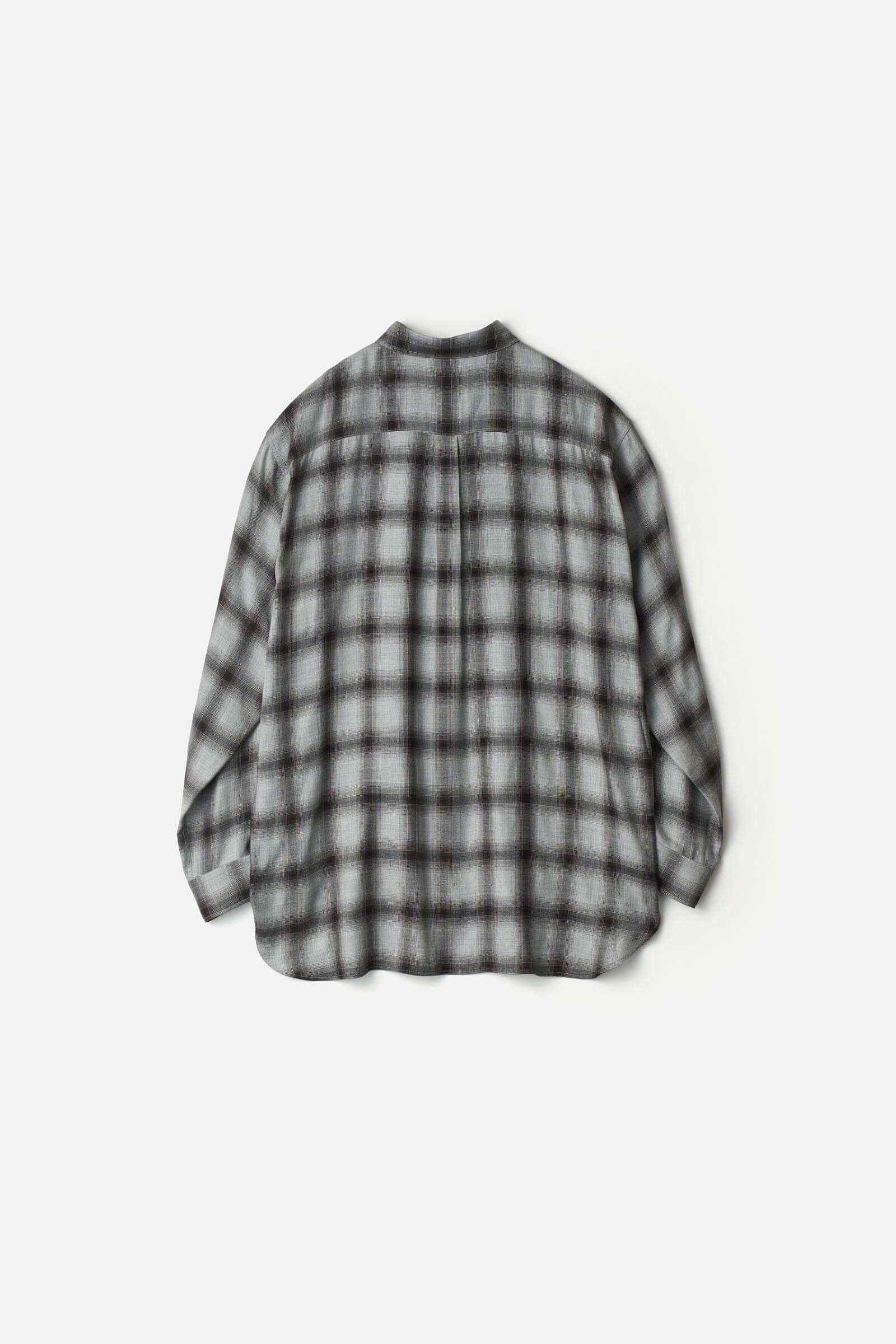 RAYON/LYOCELL CHECK OVERSIZED PULLOVER SHIRT