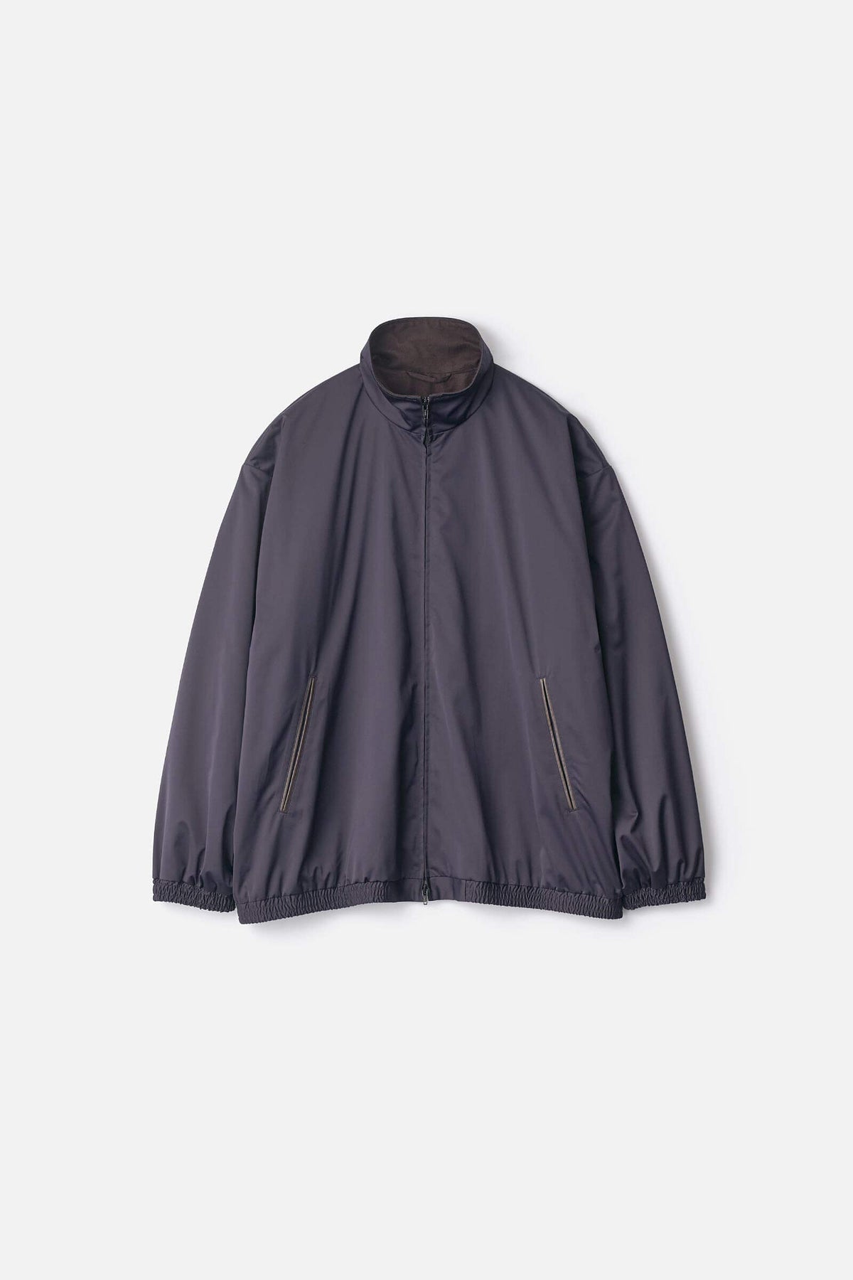 SILK-BACK STAND COLLAR ZIP JACKET – ssstein