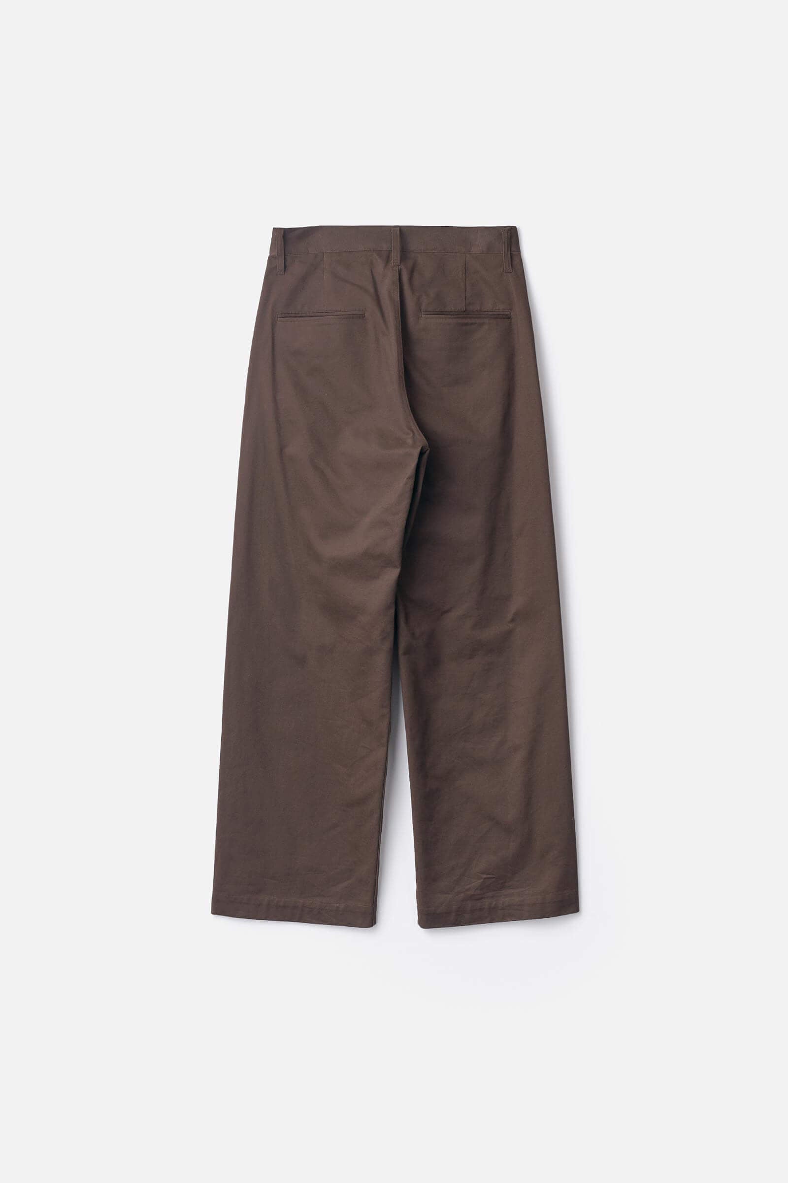 BRUSHED CHINO ONE TUCK WIDE PANTS – ssstein