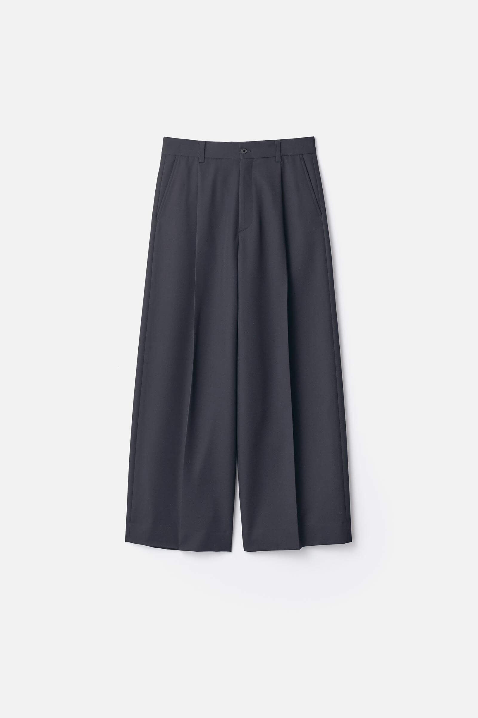 ssstein extra wide trousers L ダークチャコール WOOL KERSEY EXTRA WIDE TROUSERS – ssstein