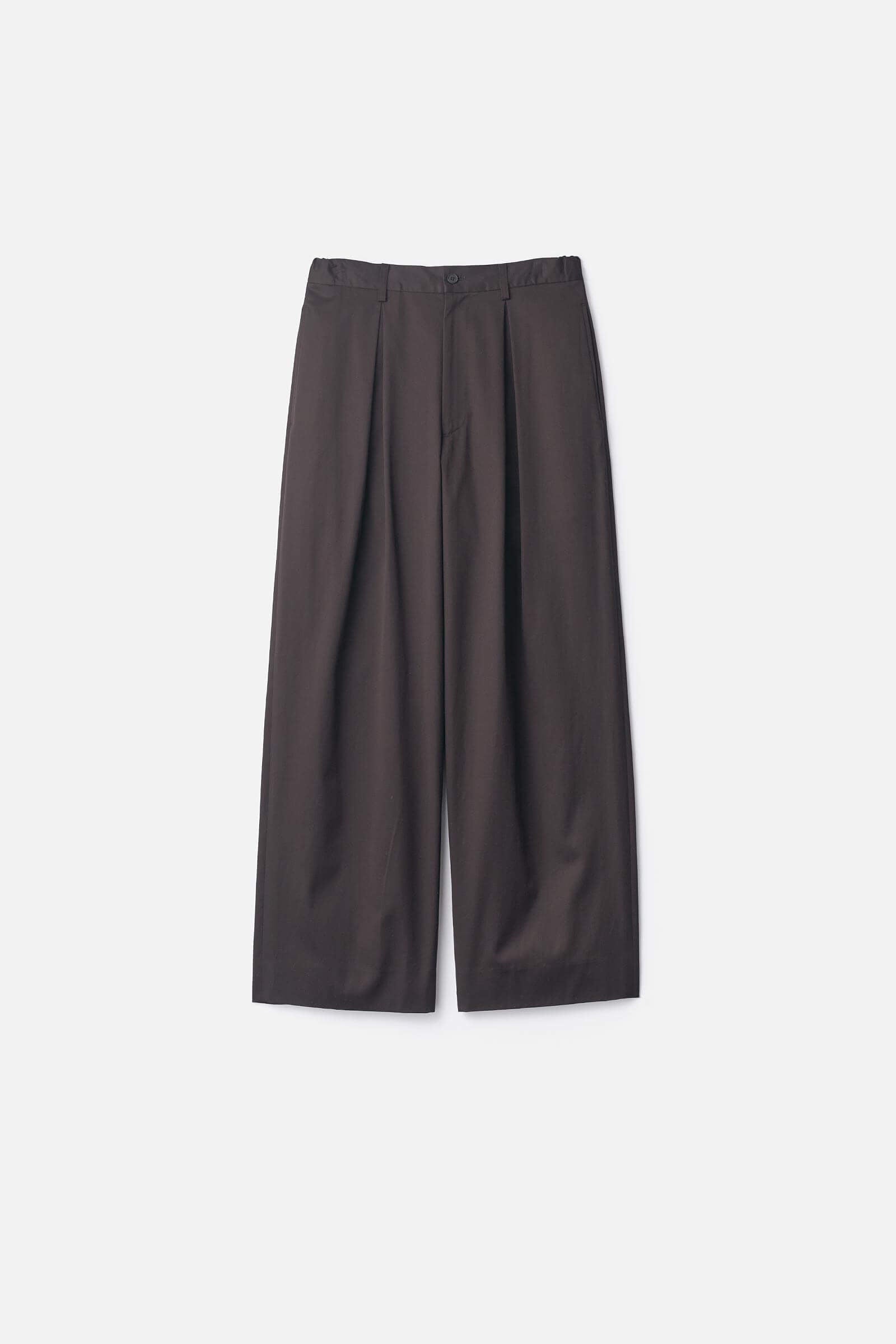 COTTON SATIN EASY WIDE TROUSERS – ssstein