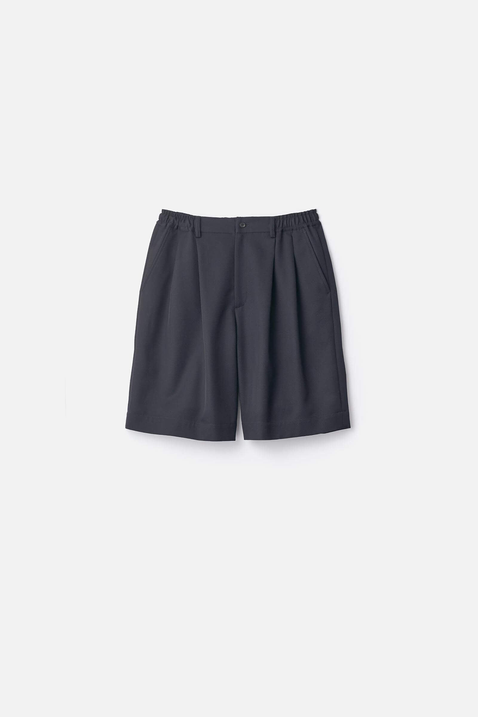 WOOL KERSEY WIDE EASY SHORT TROUSERS – ssstein