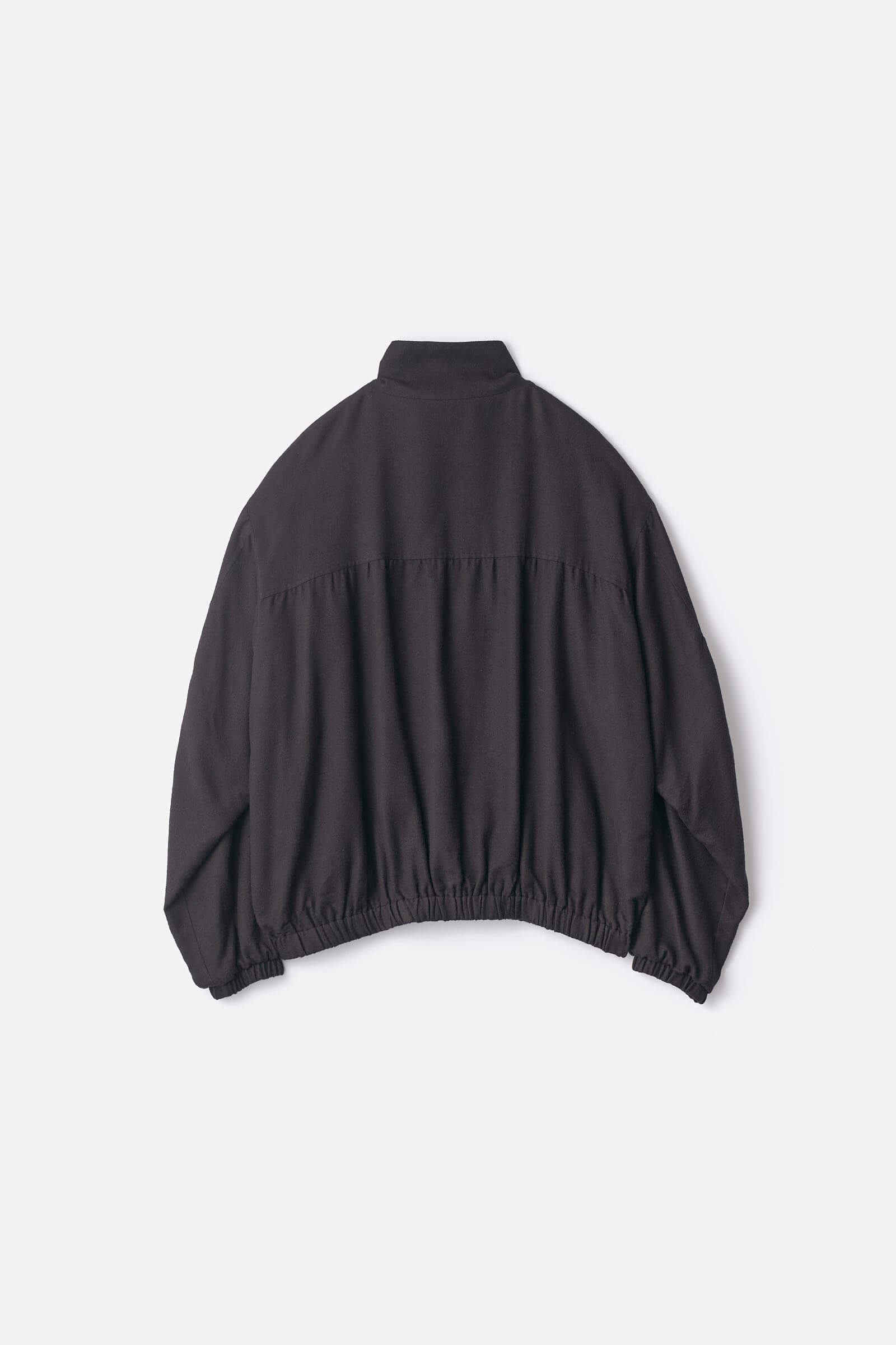 RAYON SILK FLANNEL SHIRRED LIGHT ZIP JACKET