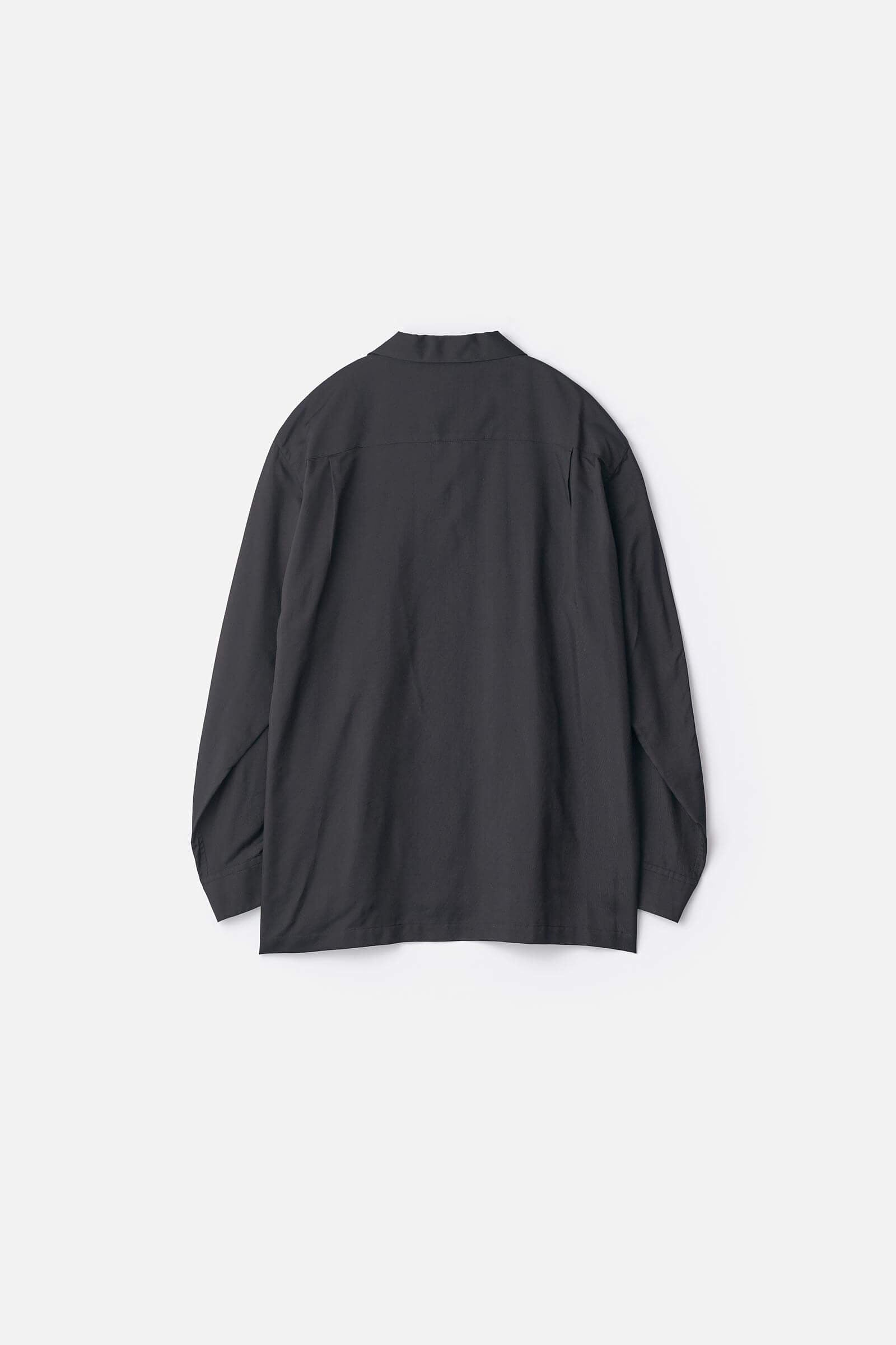 SILK CUPRO TWILL OPEN COLLAR SHIRT – ssstein