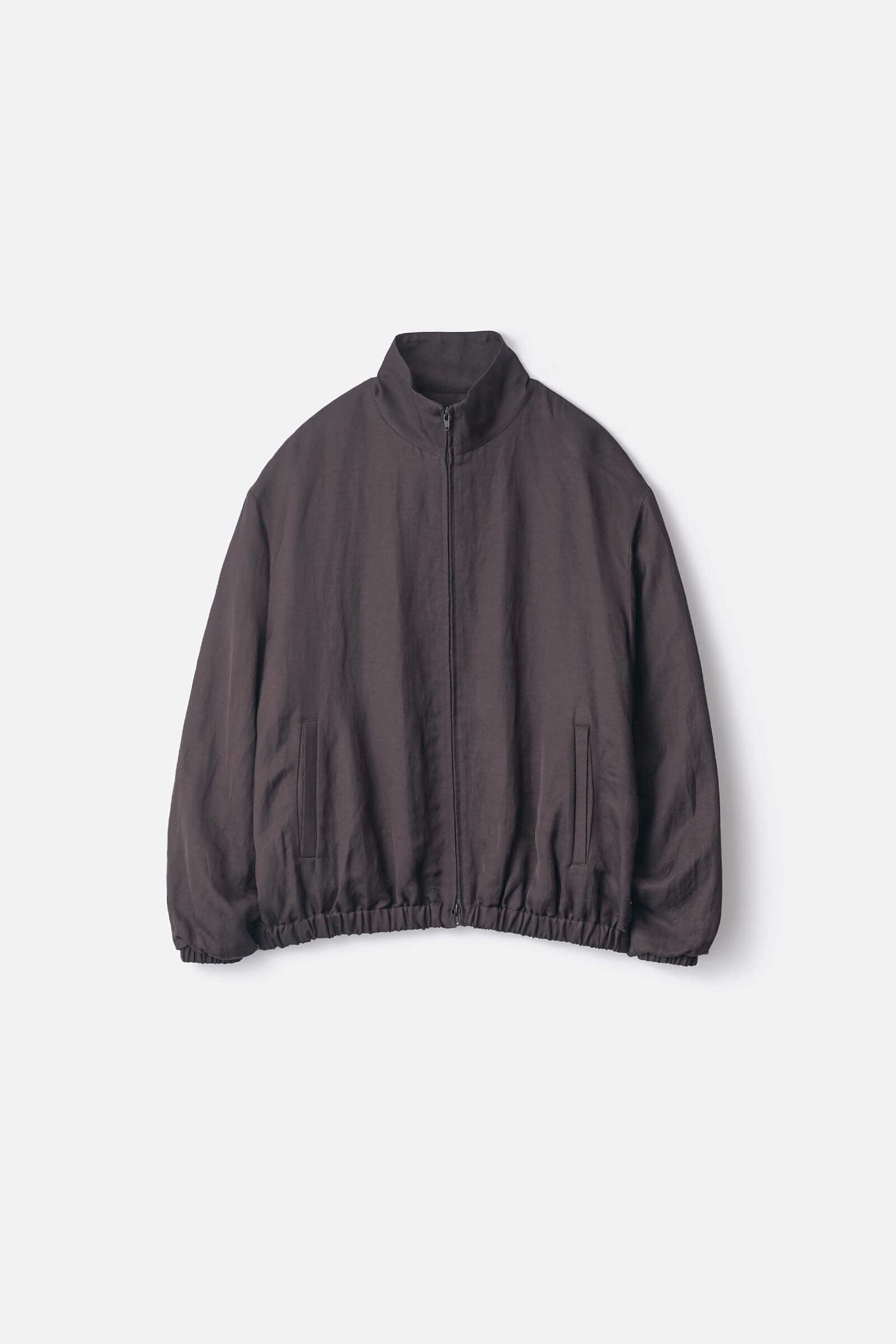 VIS/LI BRIGHT TWILL SHIRRED LIGHT ZIP JACKET