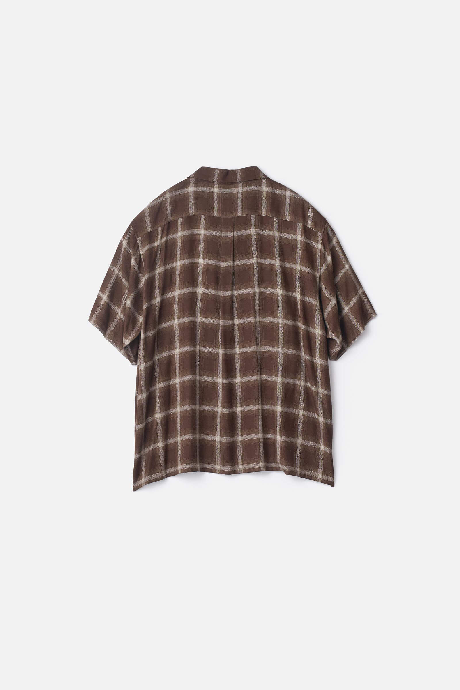 LY/VIS CHECK OVERSIZED OPEN COLLAR SS SHIRT – ssstein