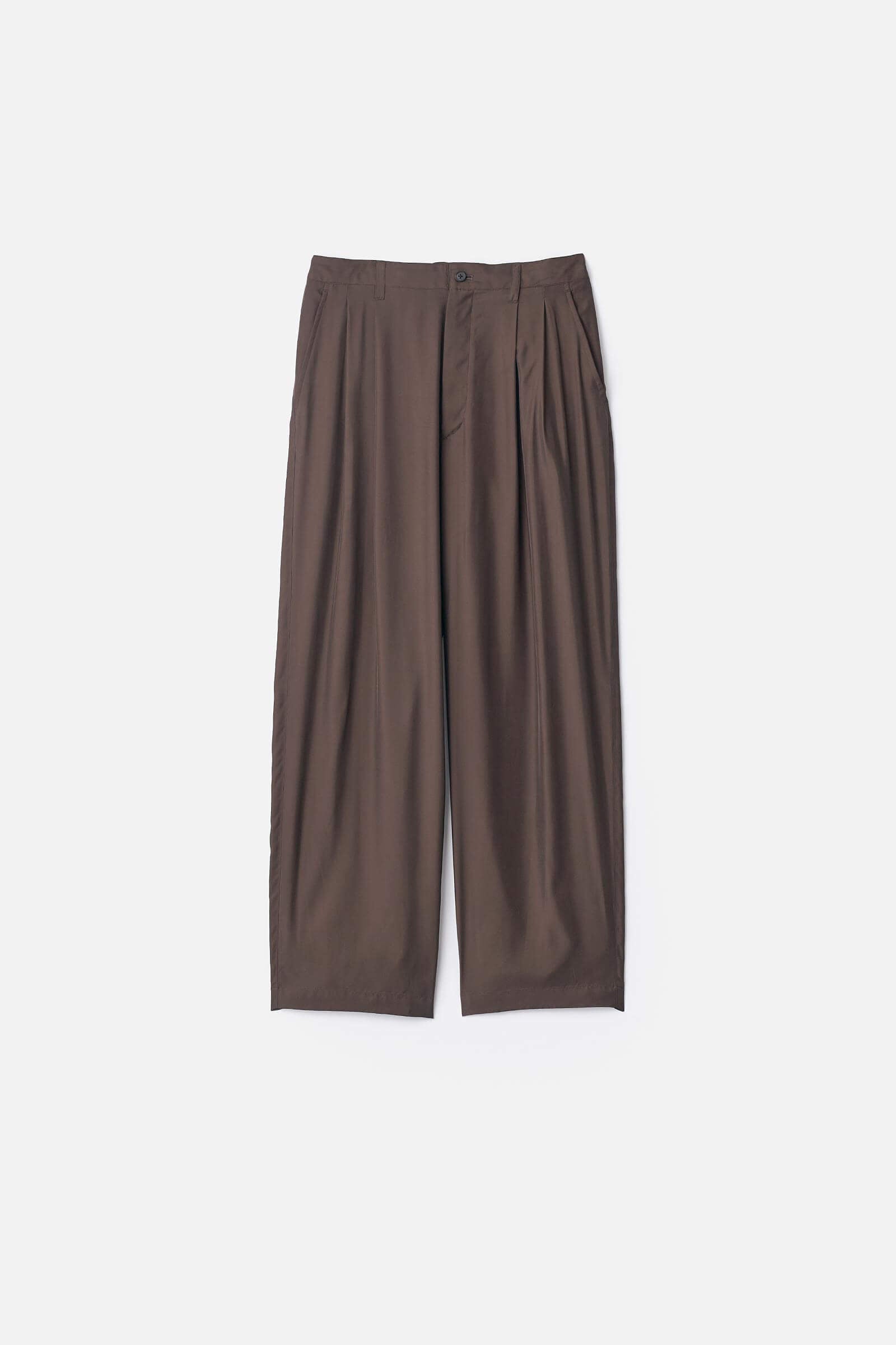 CUPRO TWILL WIDE EASY TROUSERS – ssstein