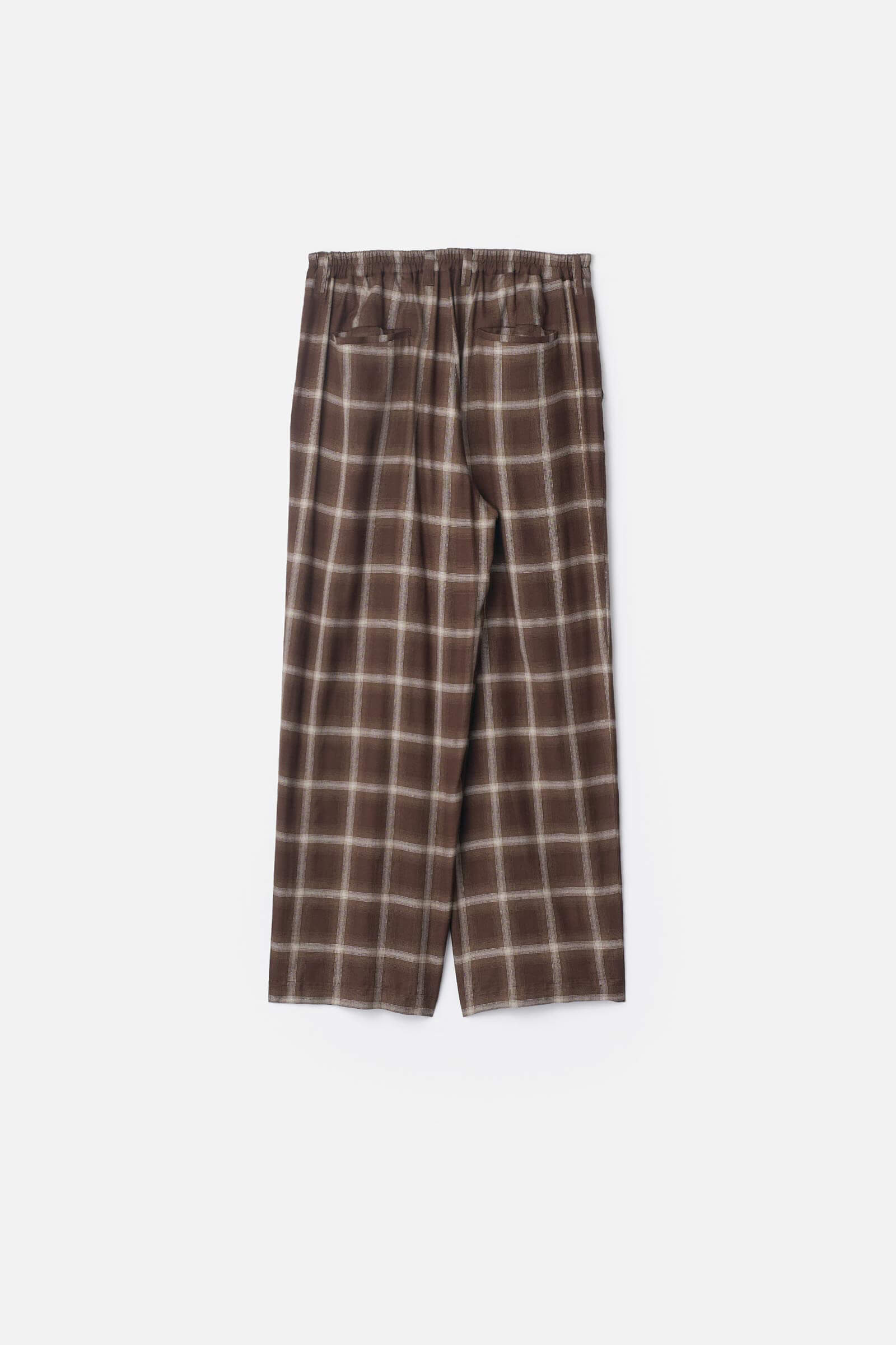 LY/VIS CHECK WIDE EASY TROUSERS
