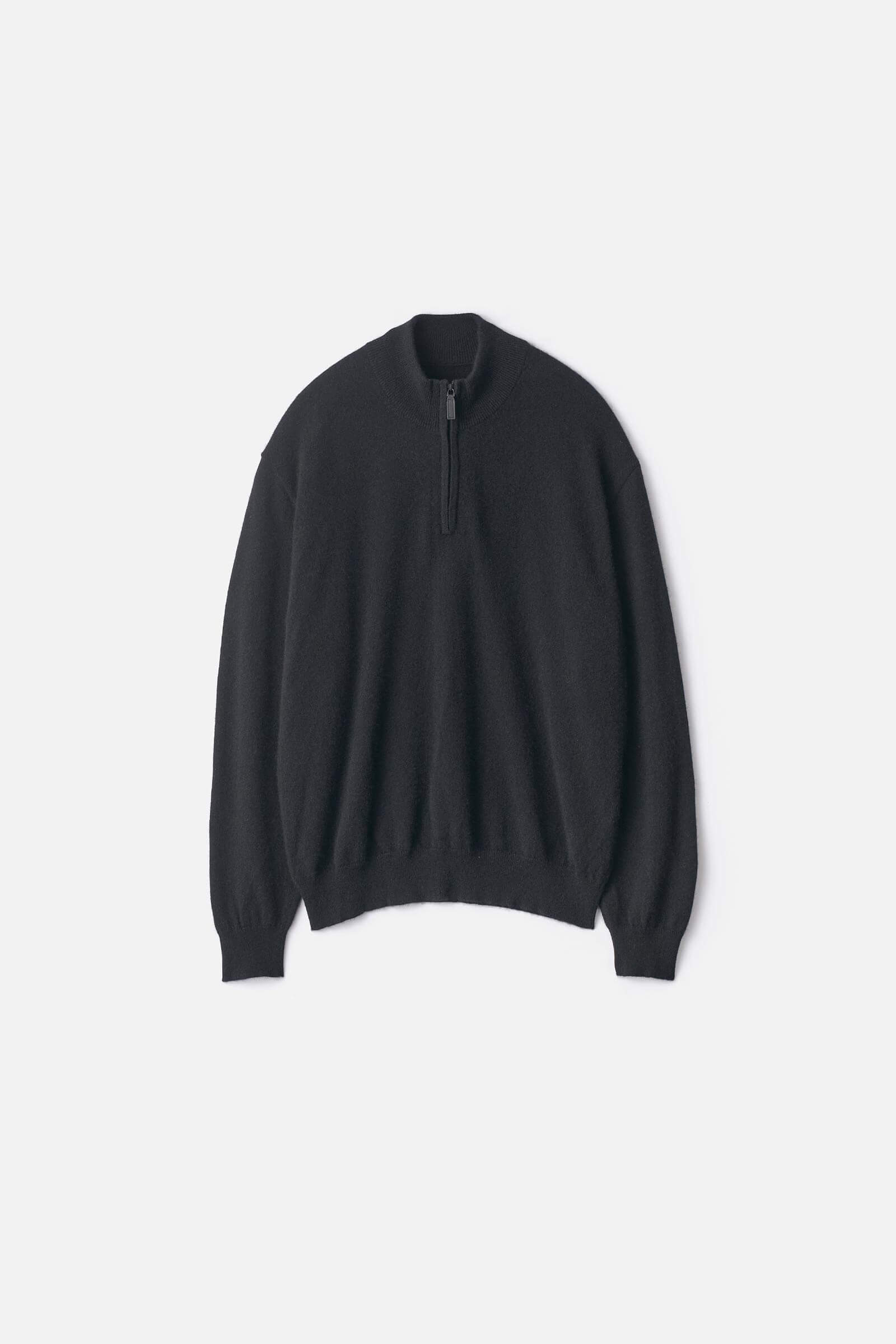 PURE CASHMERE KNIT HALF ZIP LS – ssstein