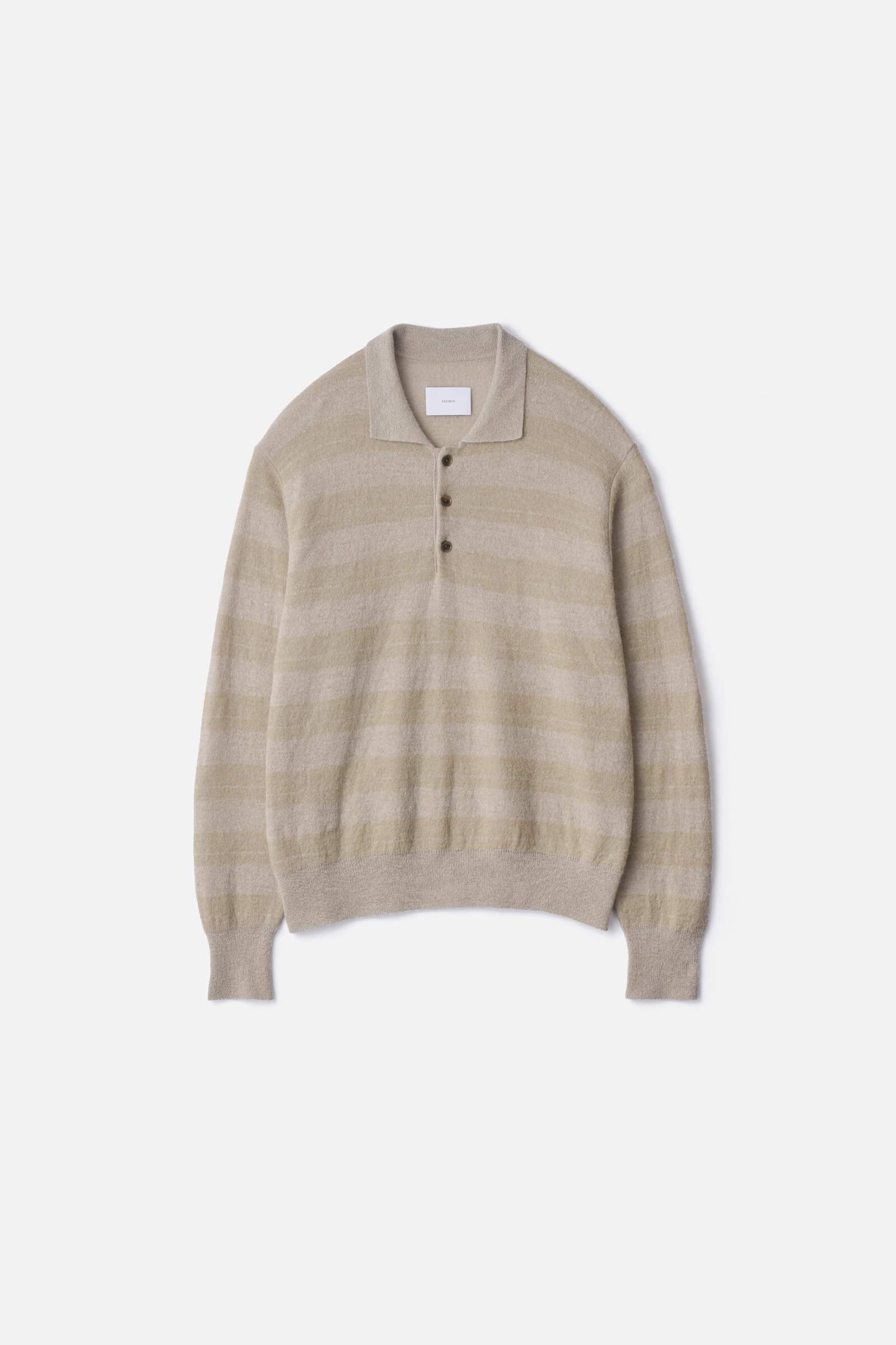 W/AL/NY KNIT STRIPE POLO LS – ssstein