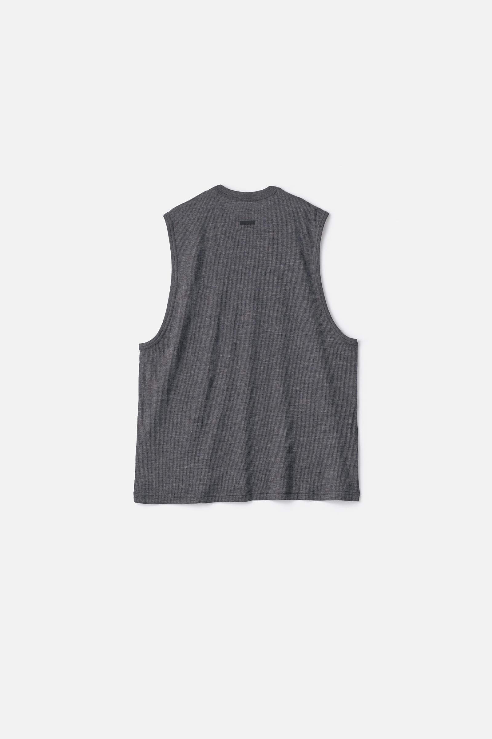 FINE WOOL OVERSIZED NO SLEEVE TEE – ssstein