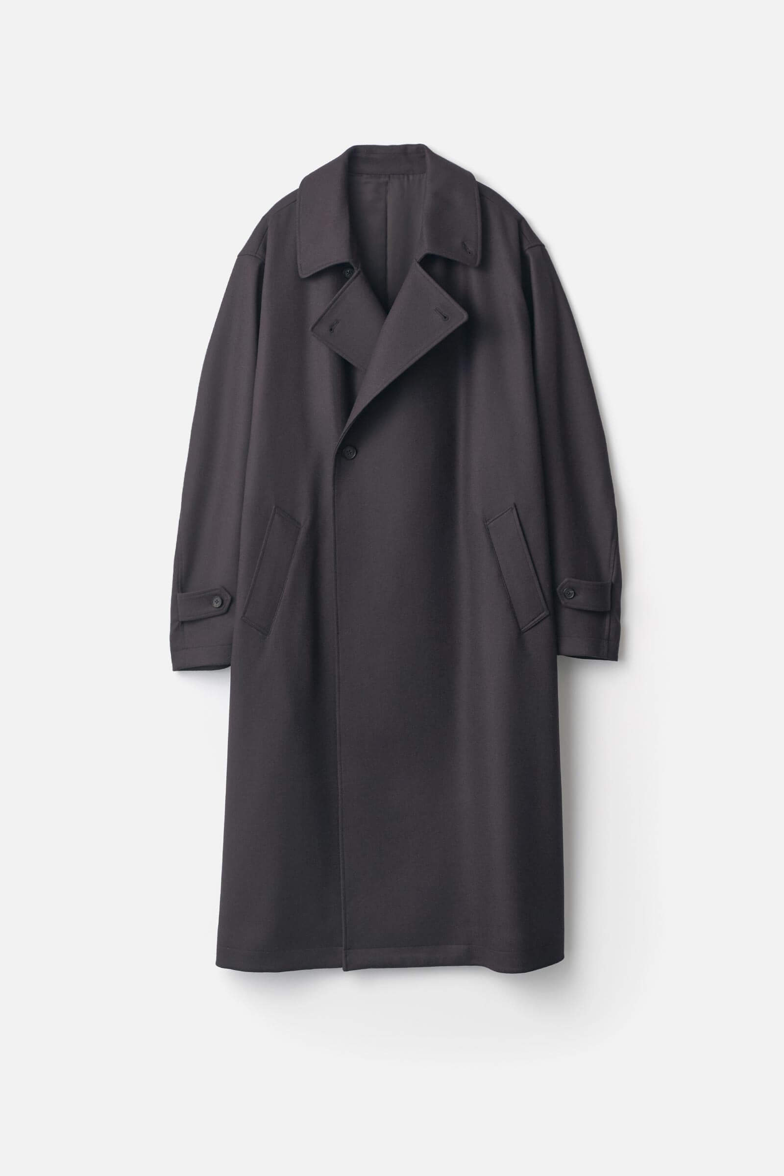 WOOL MELTON OVERSIZED DOUBLE BREASTED COAT
