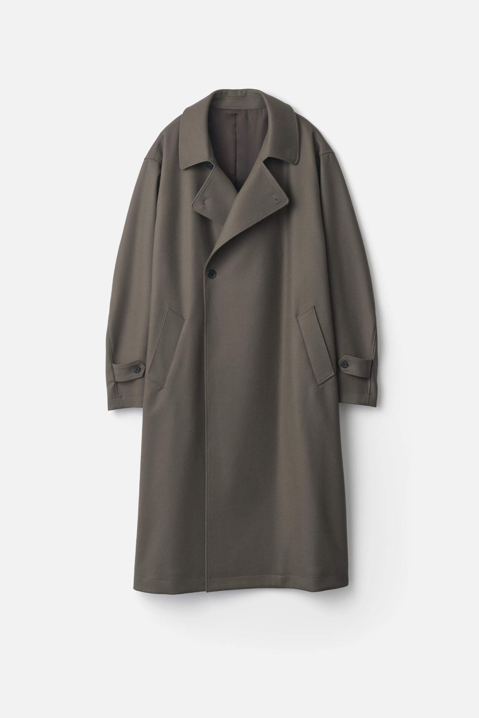 WOOL MELTON OVERSIZED DOUBLE BREASTED COAT