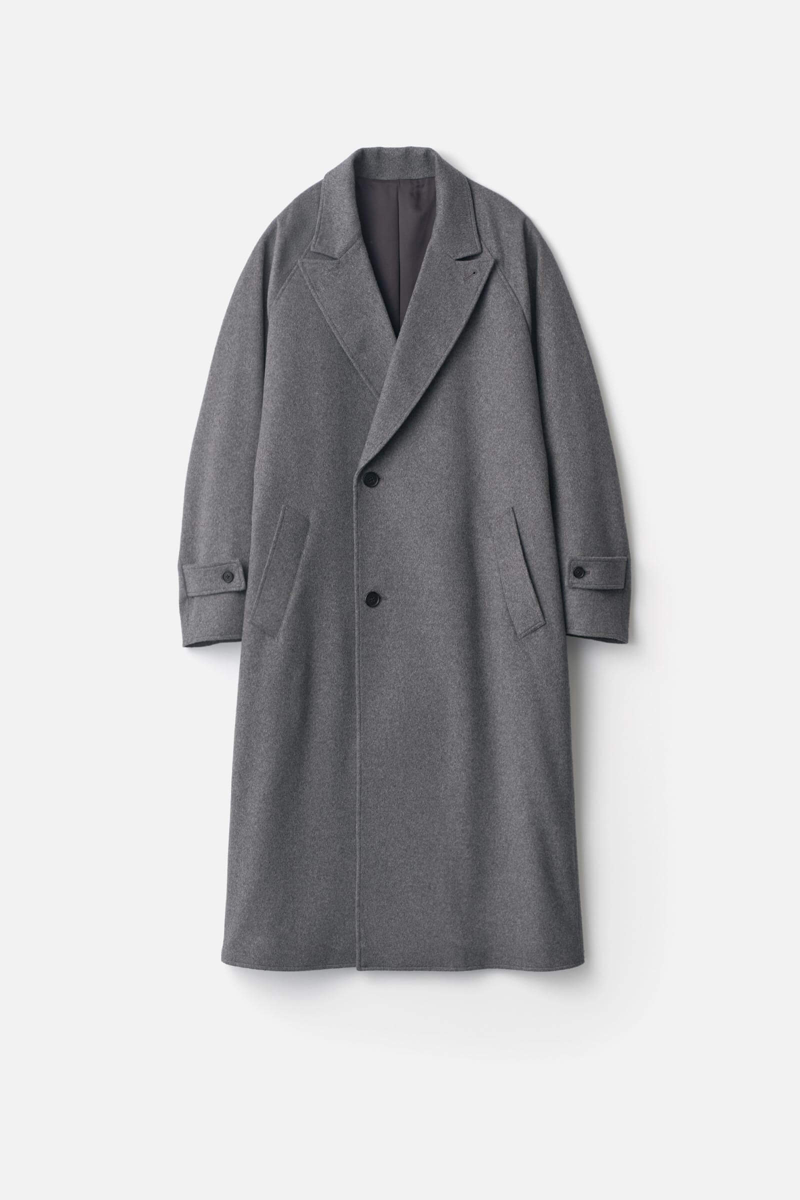 WOOL CASHMERE OVERSIZED PEAK LAPEL CHESTER COAT – ssstein