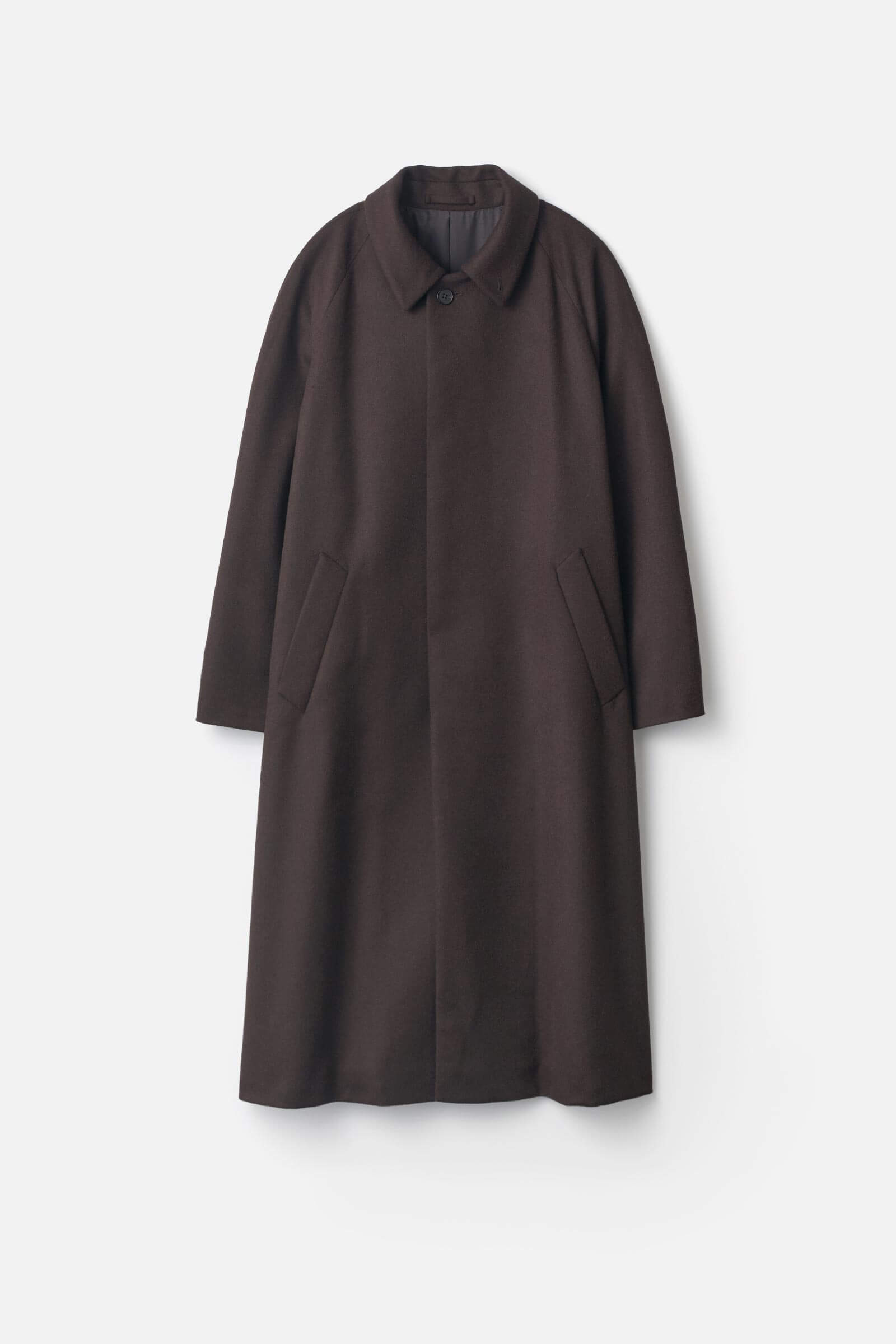 WOOL CASHMERE RAGLAN SLEEVE BALMACAAN COAT