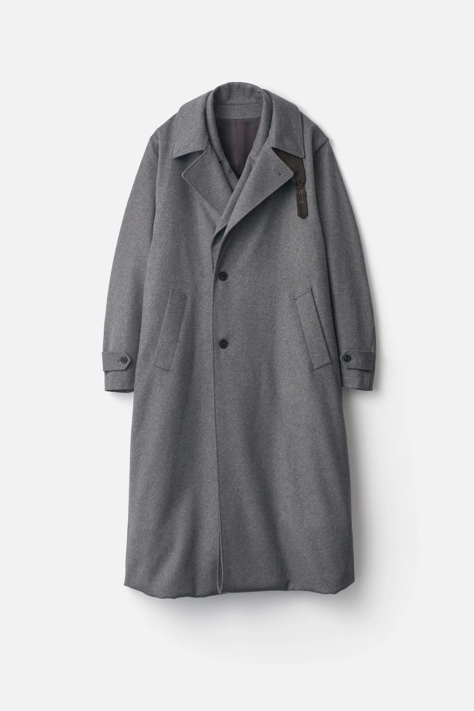 WOOL CASHMERE LAYERED COMBINATION COAT