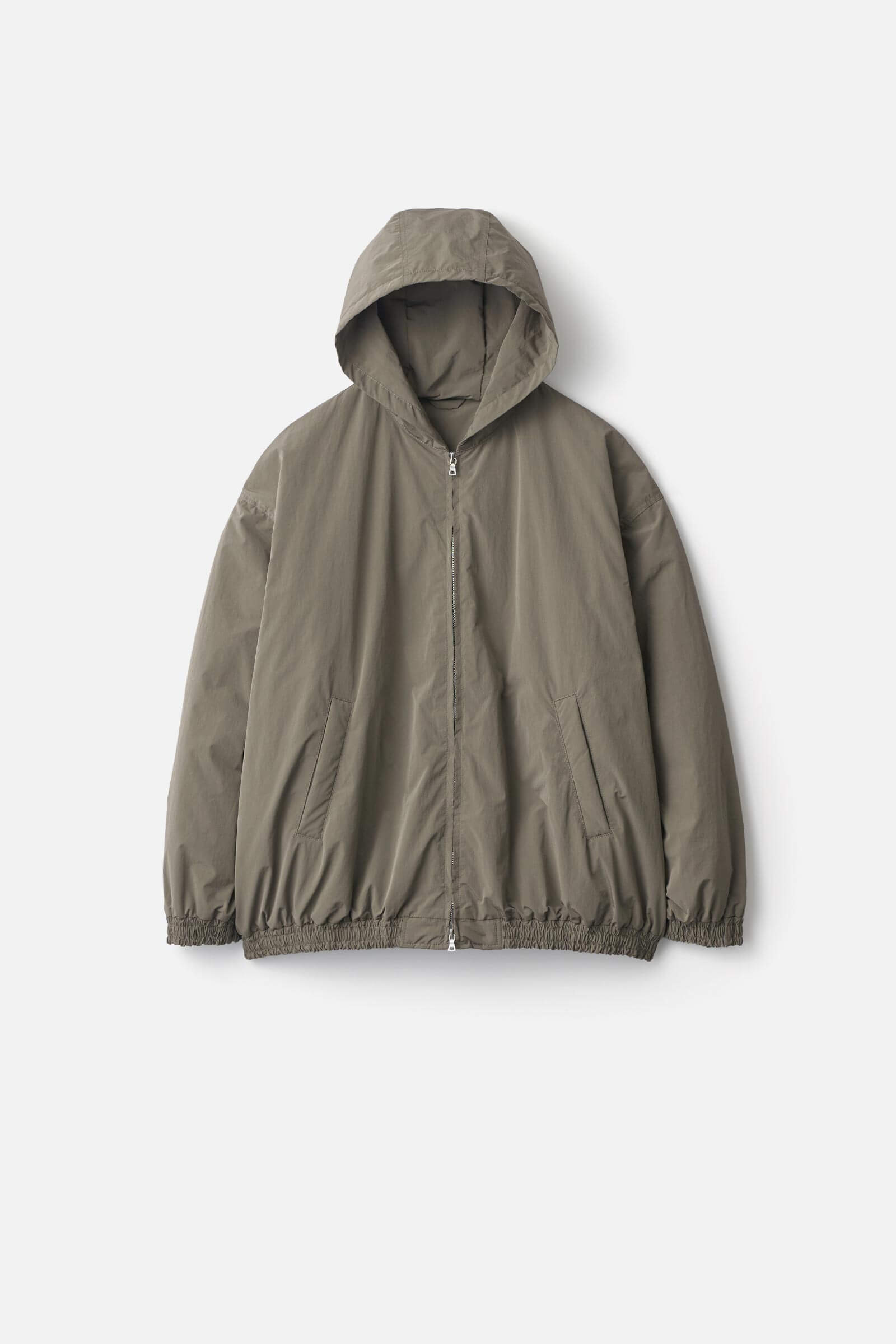 WINDPROOF NYLON PADDED HOOD JACKET