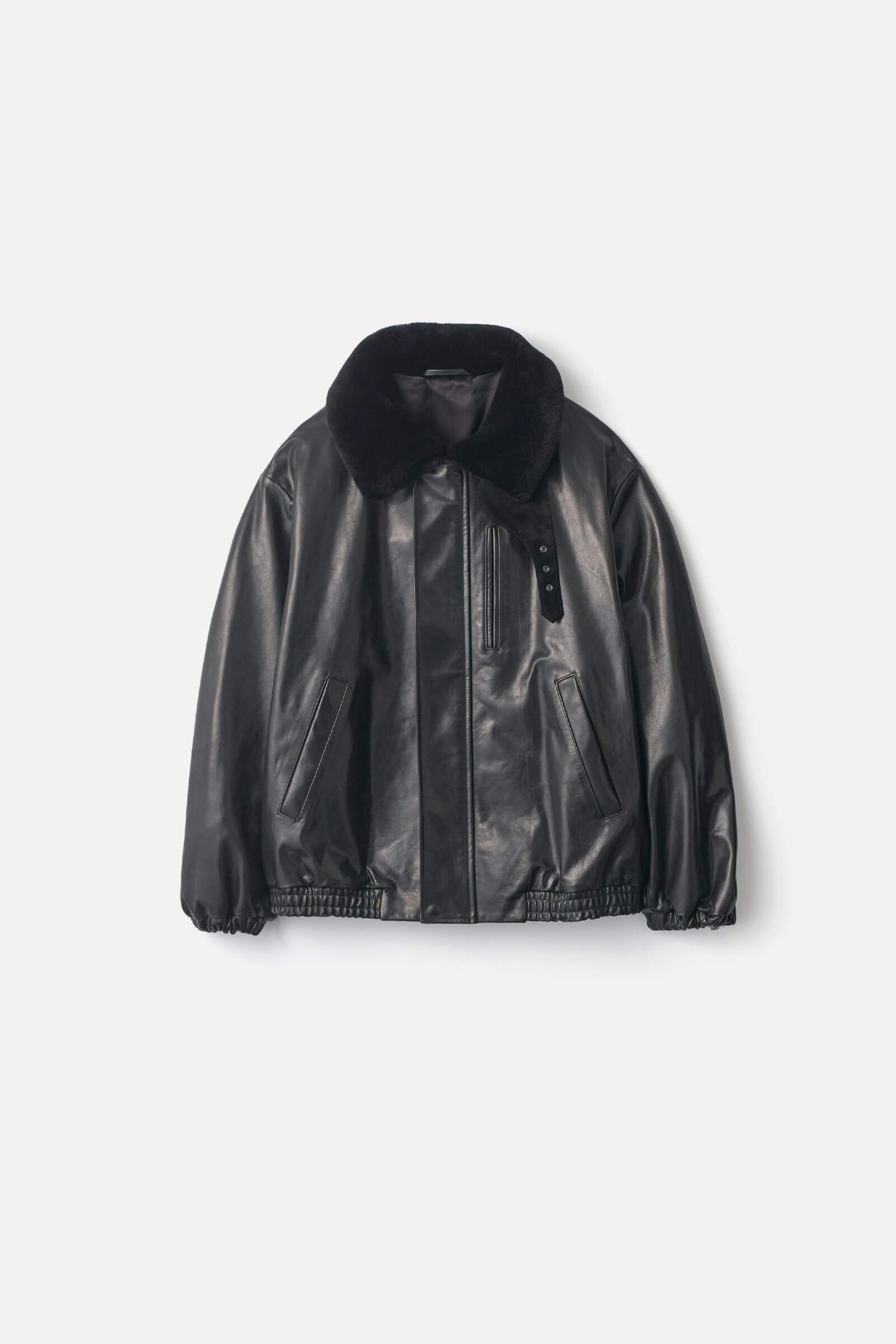 MOUTON COLLAR CALF ZIP JACKET – ssstein