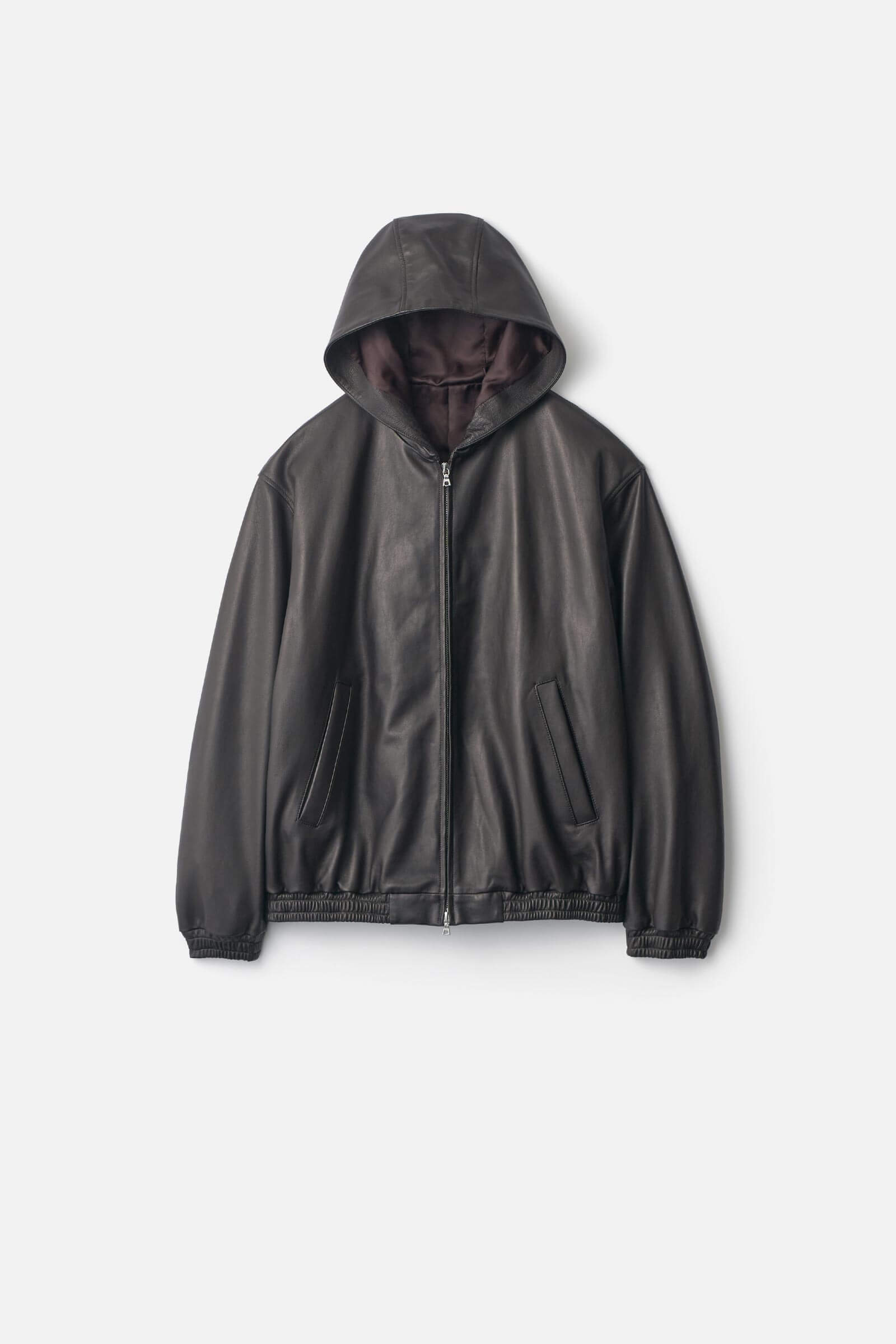 LAMB LEATER HOOD JACKET