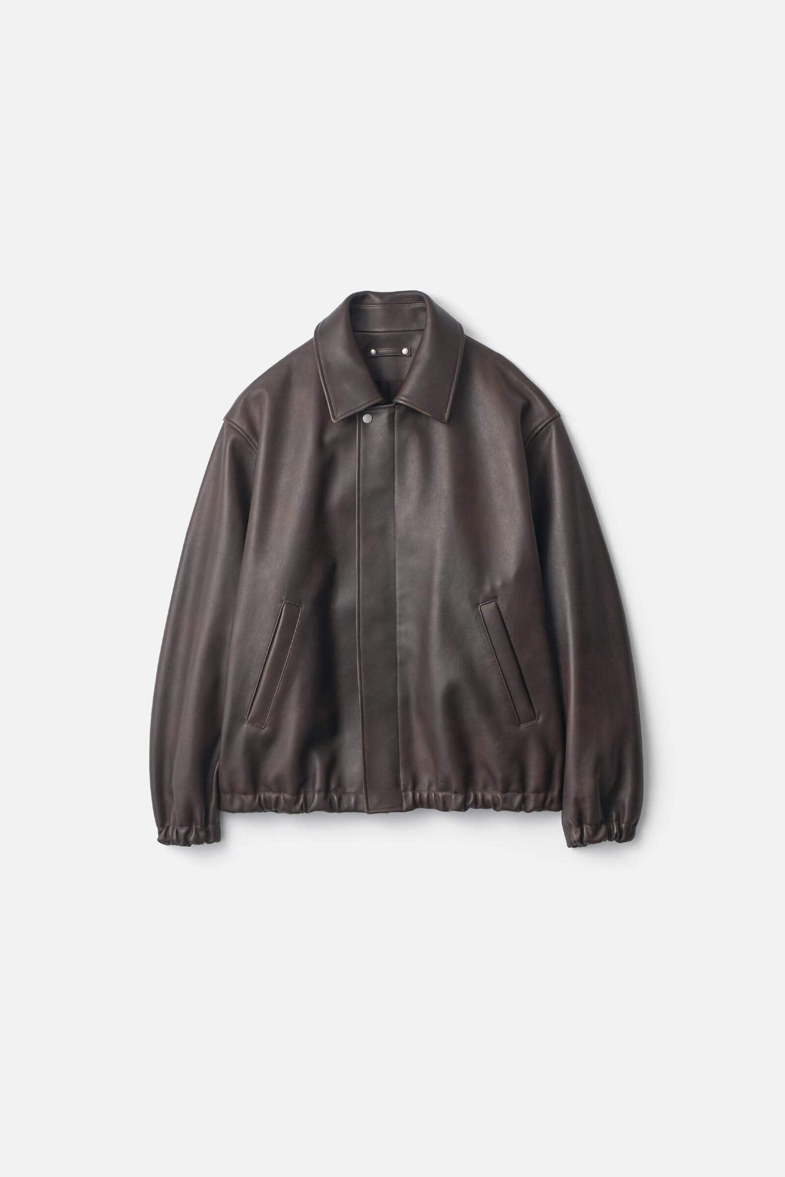 SHEEP LEATHER ZIP SHORT JACKET