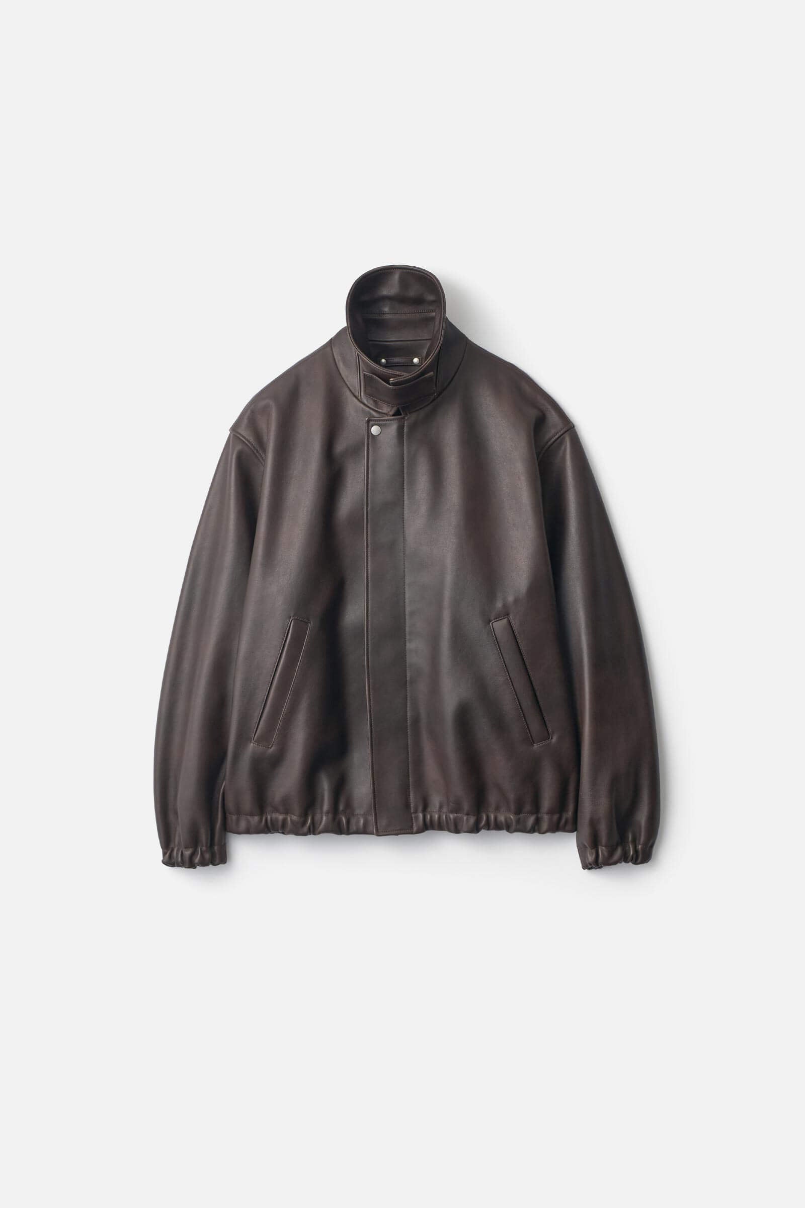 SHEEP LEATHER ZIP SHORT JACKET – ssstein
