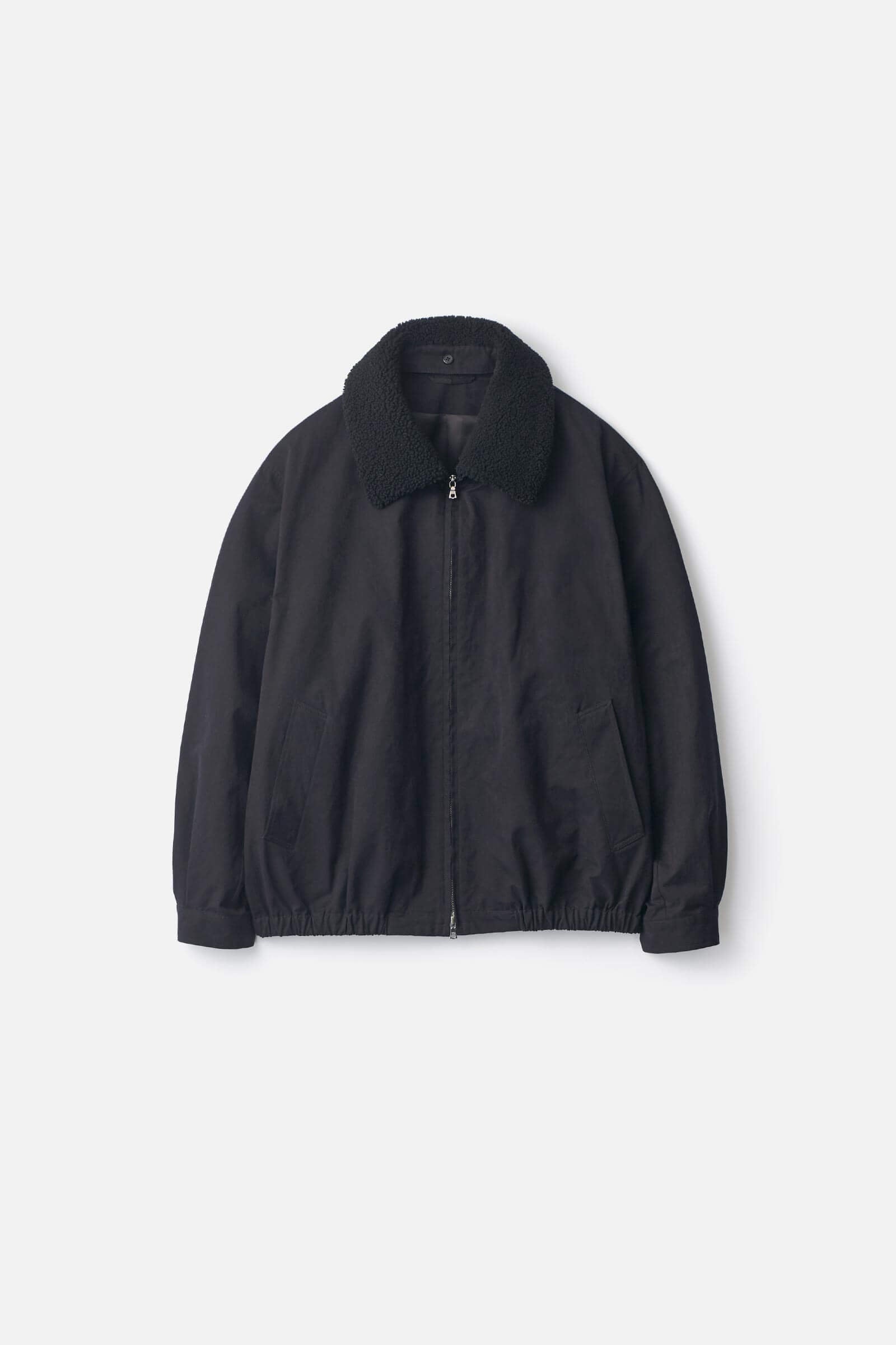 DETATCHABLE COLLAR RESIN-FINISH COTTON JACKET