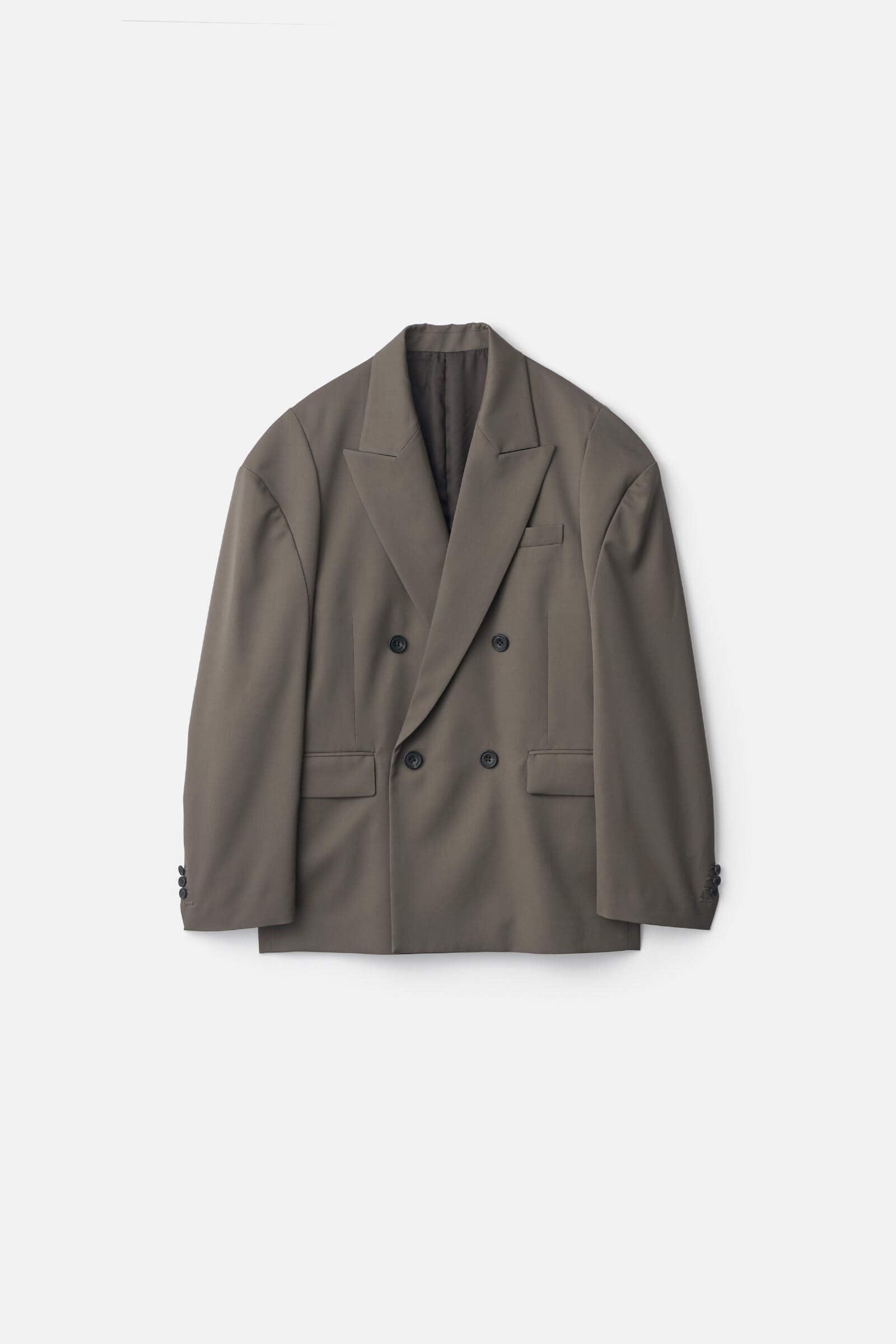 DEFORMED SHOULDER DOUBLE BREASTED JACKET