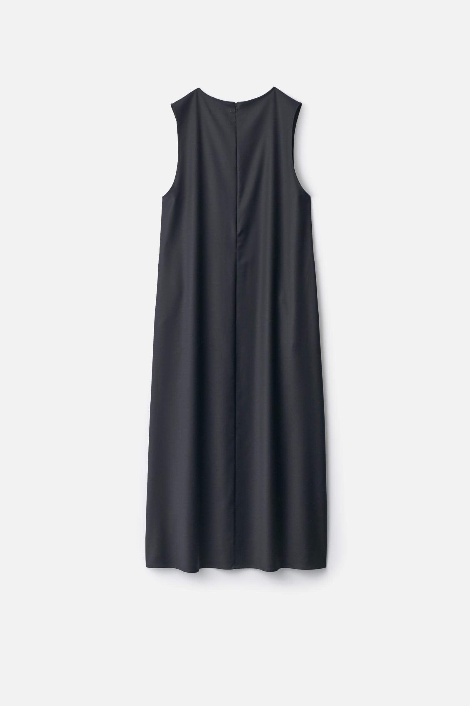 WOOL SILK SLEEVELESS ONEPIECE DRESS