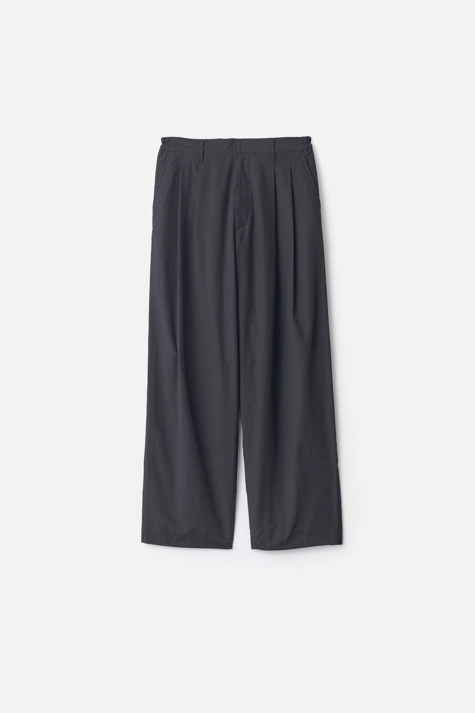 COTTON NYLON WIDE EASY TROUSERS