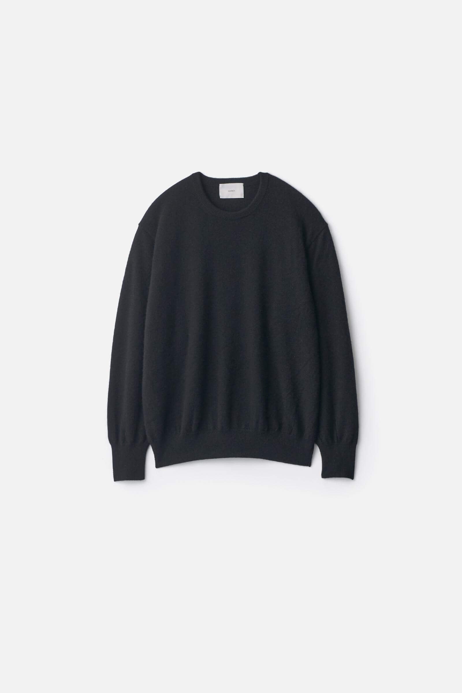 PURE CASHMERE KNIT CREW NECK LS