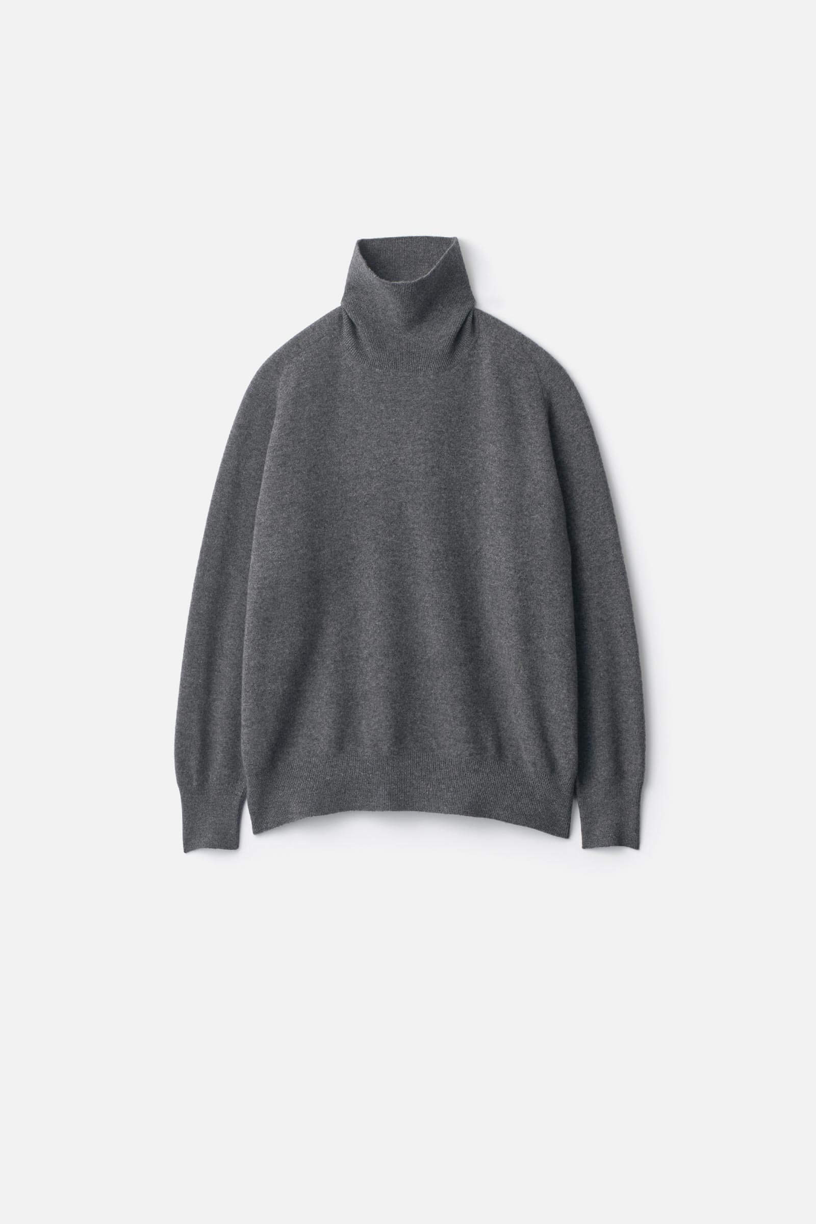 EXTRA FINE WOOL KNIT TURTLE NECK LS