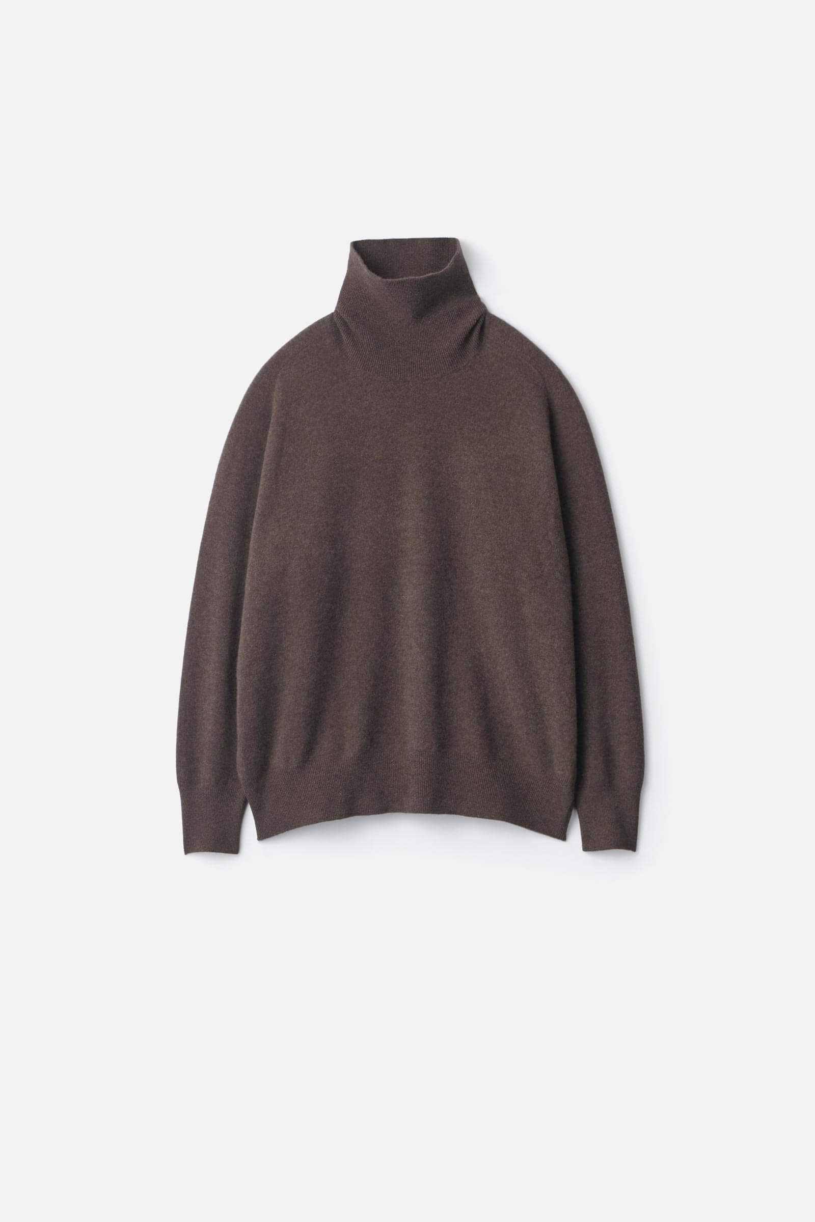 EXTRA FINE WOOL KNIT TURTLE NECK LS