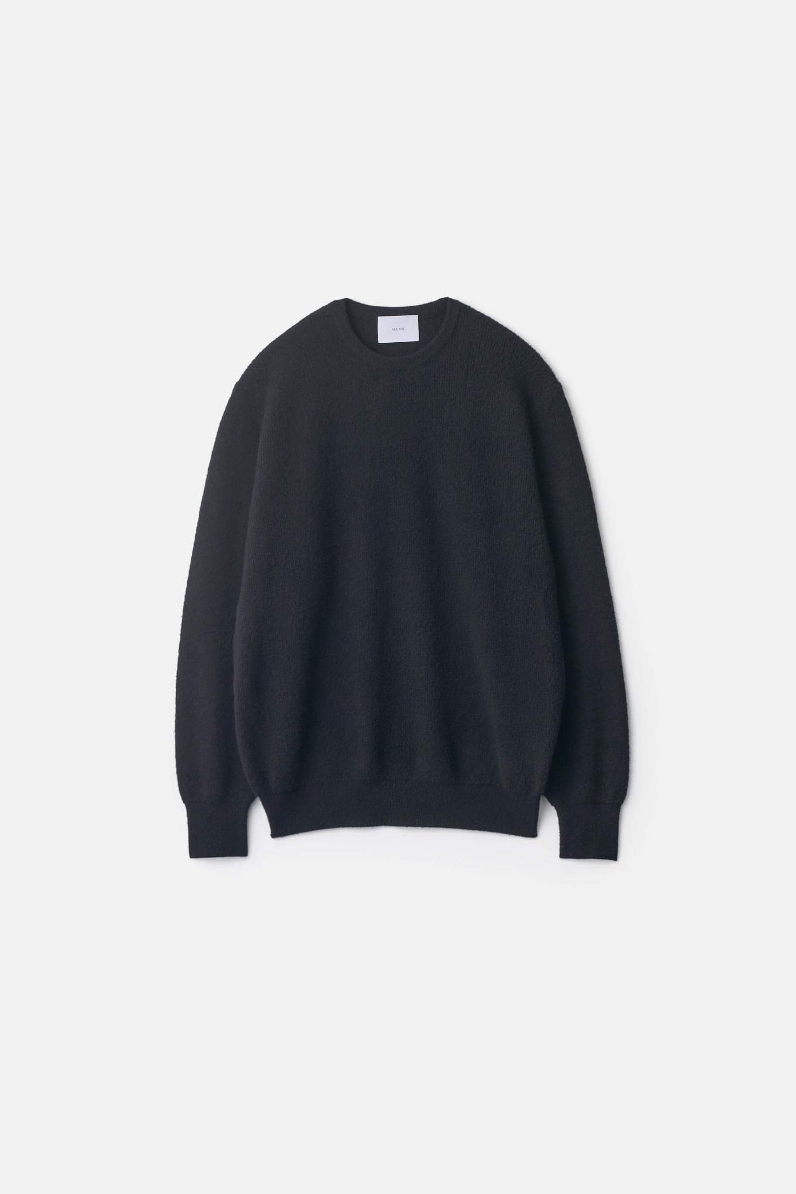 SUPER FINE WOOL MILLED KNIT CREW NECK LS