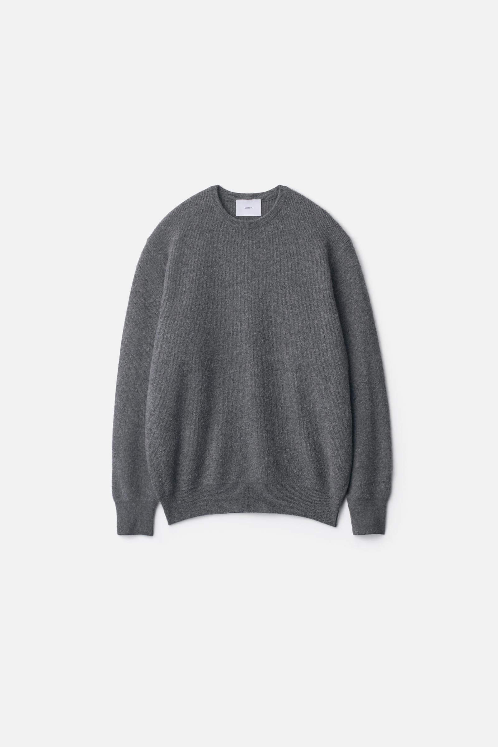 SUPER FINE WOOL MILLED KNIT CREW NECK LS