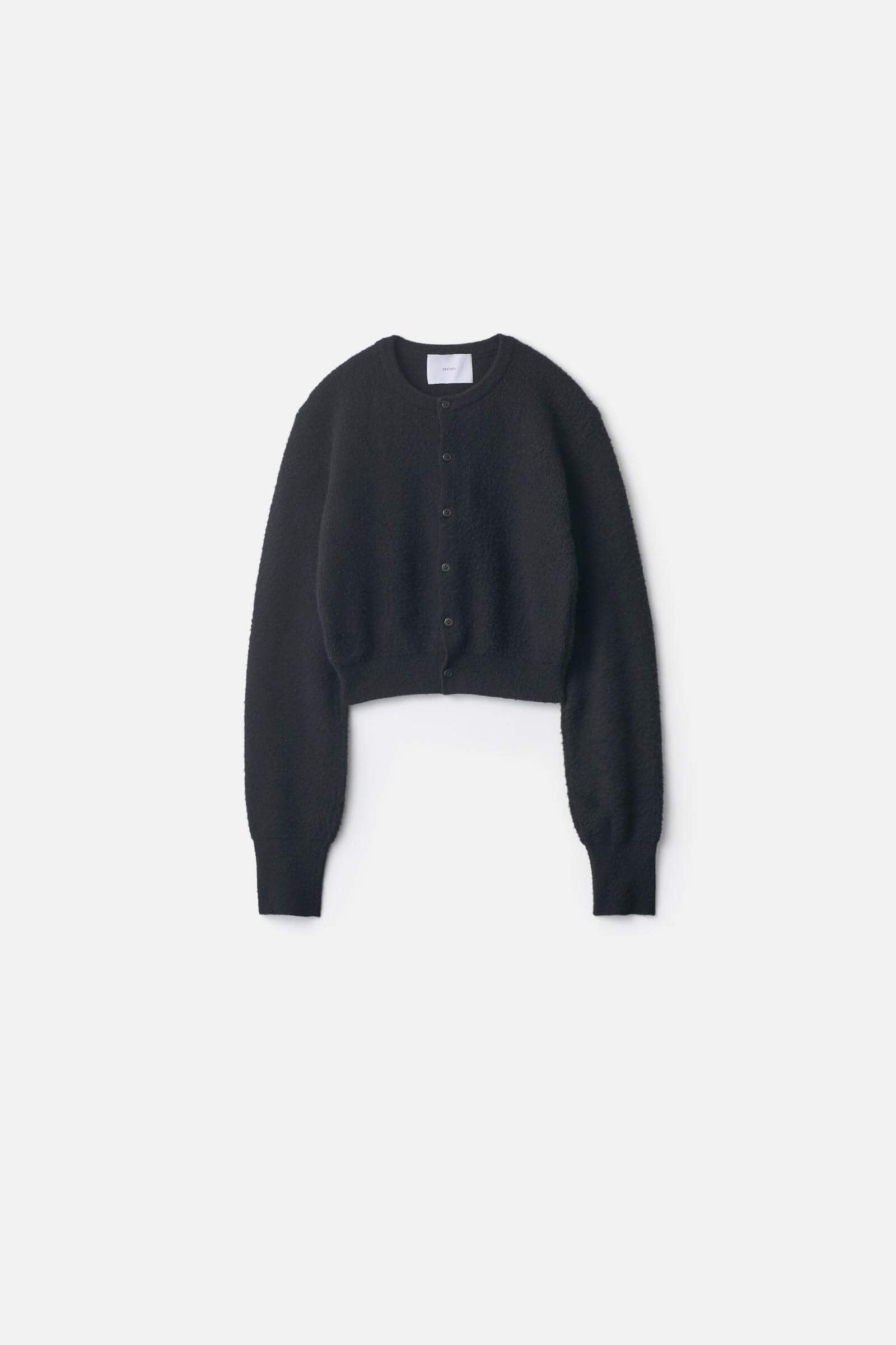 SUPER FINE WOOL MILLED KNIT MINI CARDIGAN