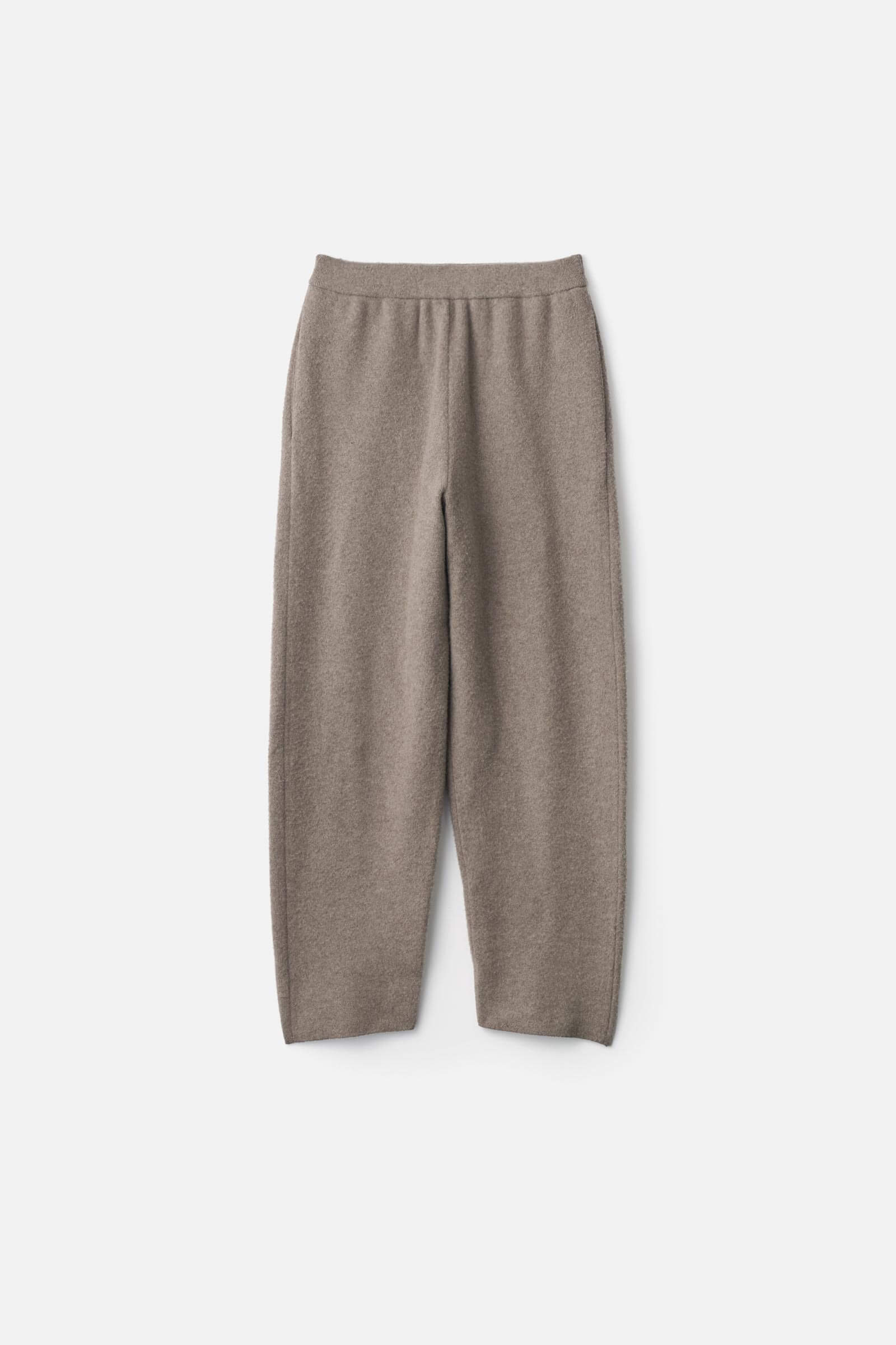 SUPER FINE WOOL MILLED KNIT PANTS
