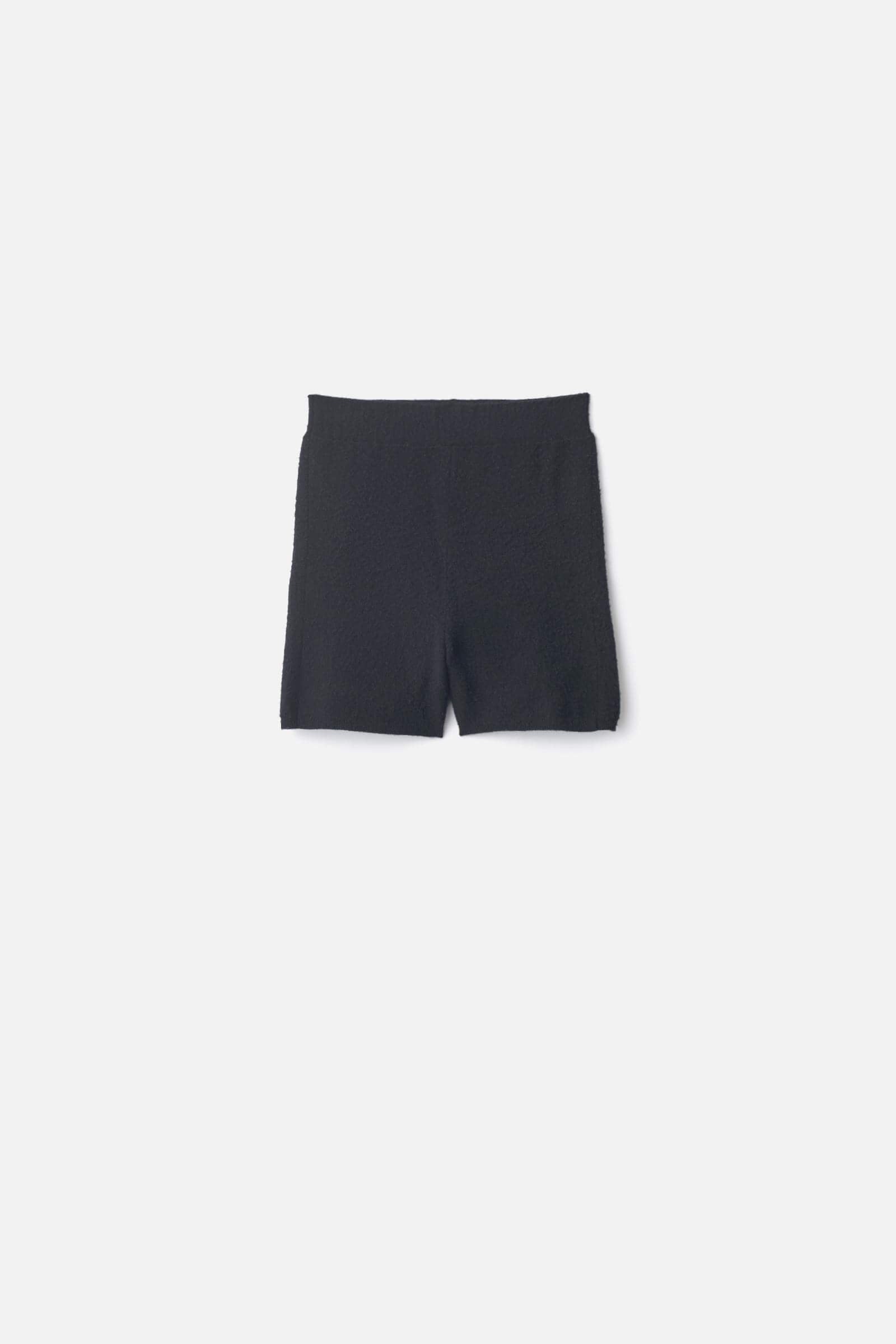 SUPER FINE WOOL MILLED KNIT SHORTS