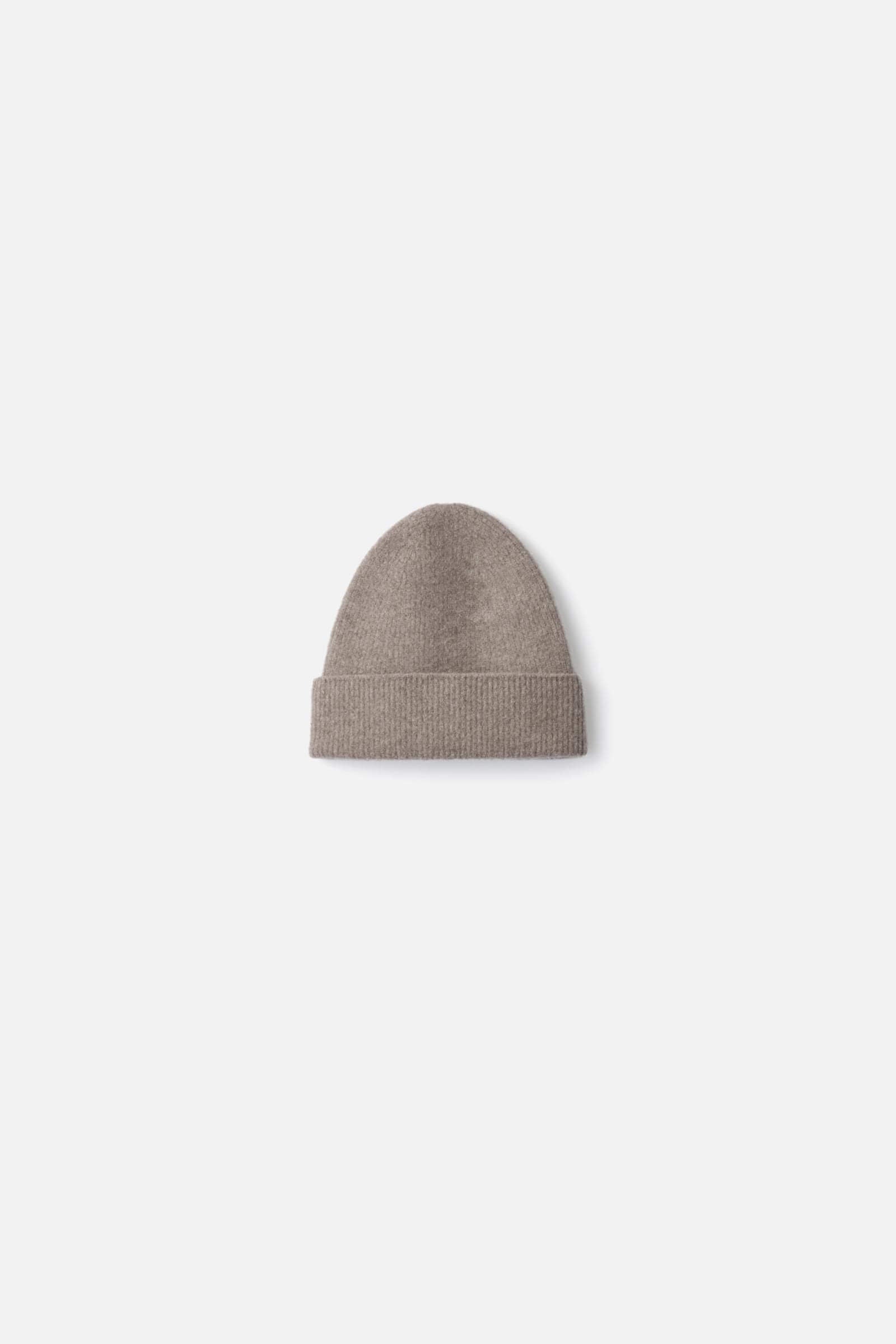 SUPER FINE WOOL MILLED KNIT BEANIE
