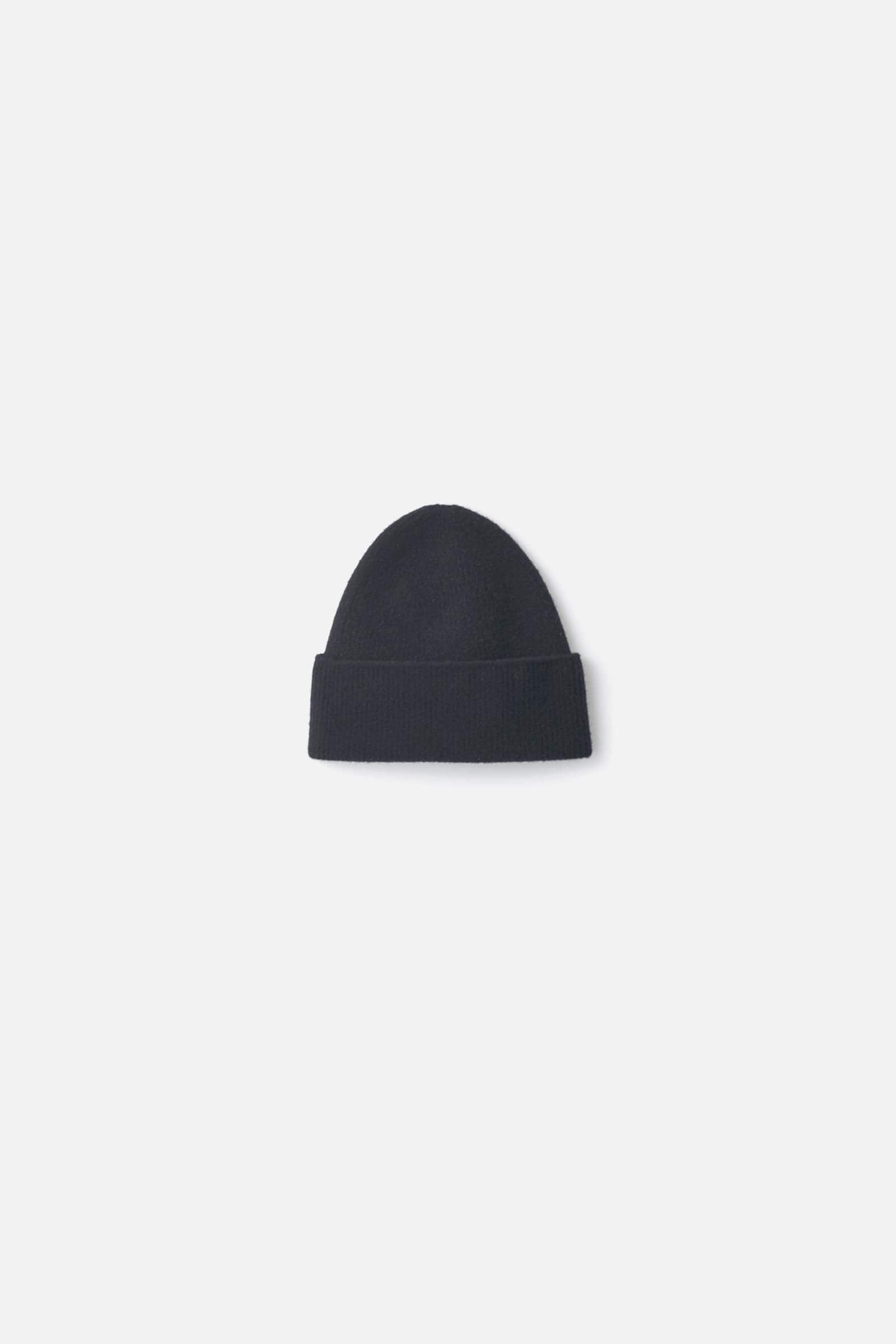 SUPER FINE WOOL MILLED KNIT BEANIE