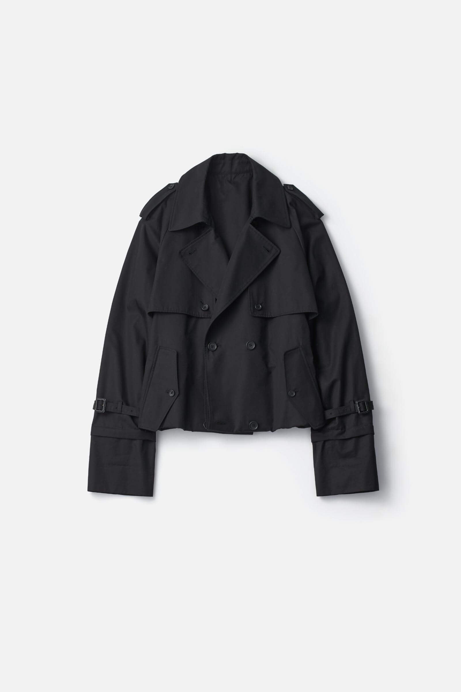 LAYERED SHORT TRENCH COAT