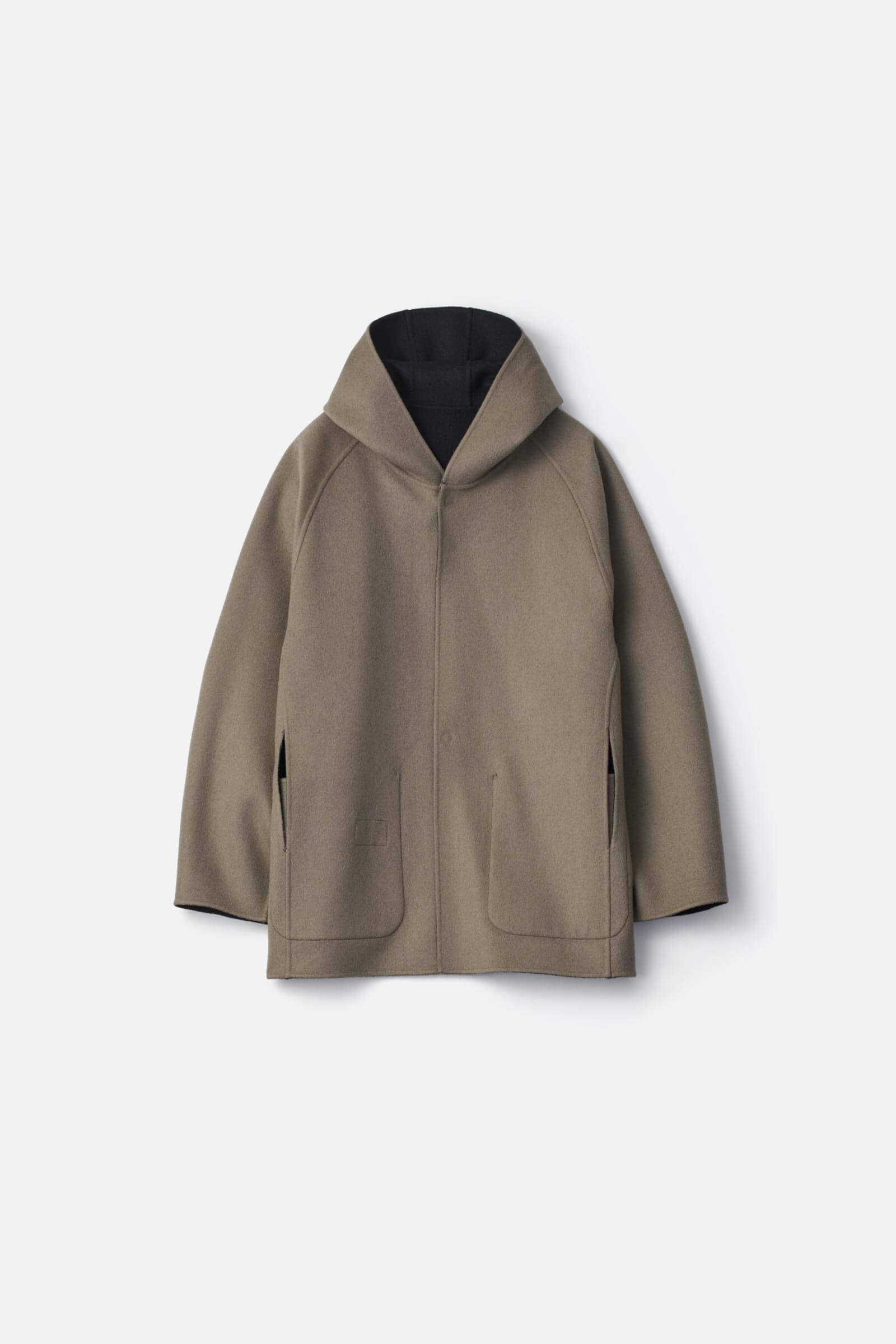 REVERSIBLE HOODED HALF COAT