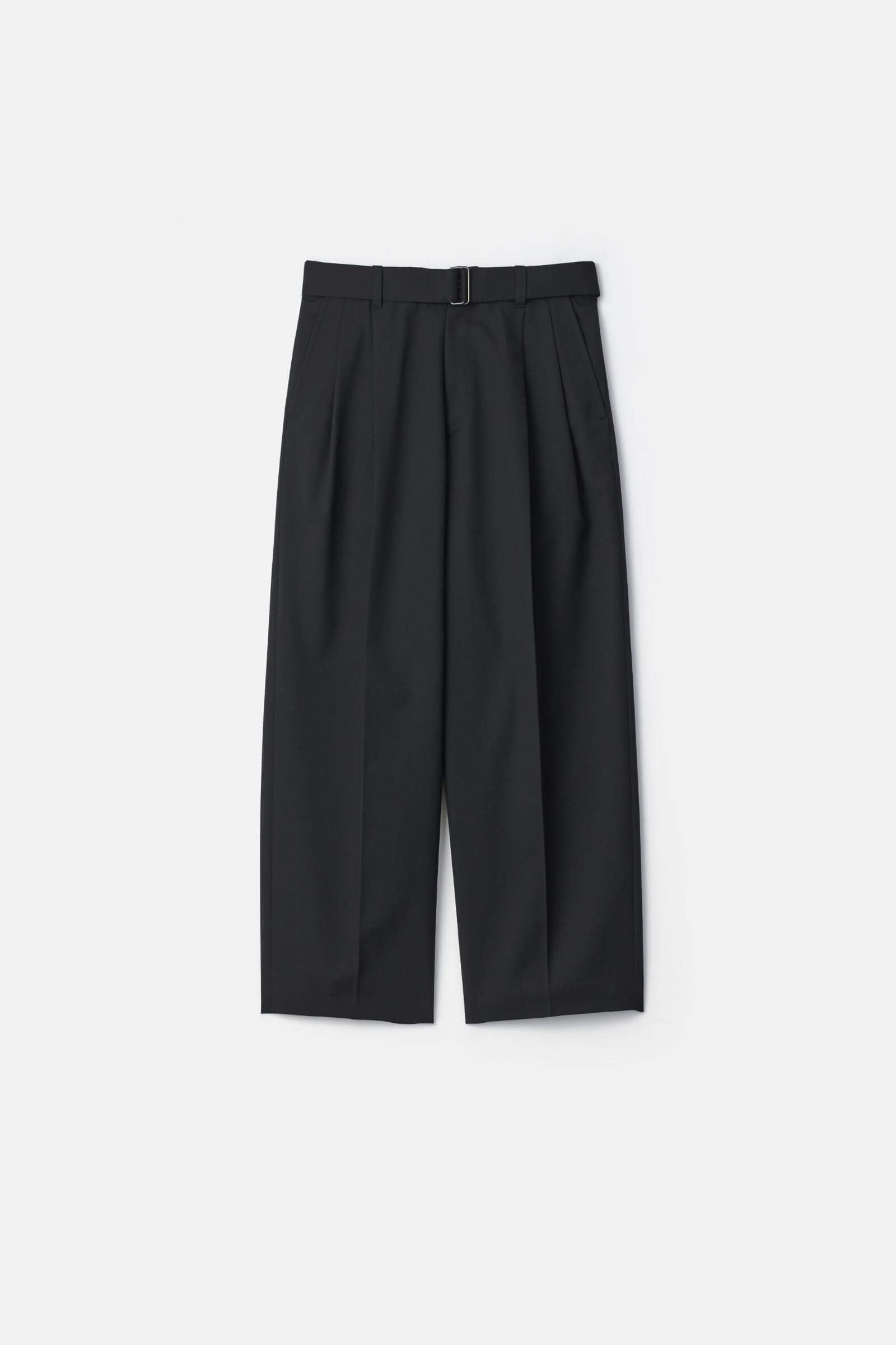 BELTED WIDE STRAIGHT TROUSER