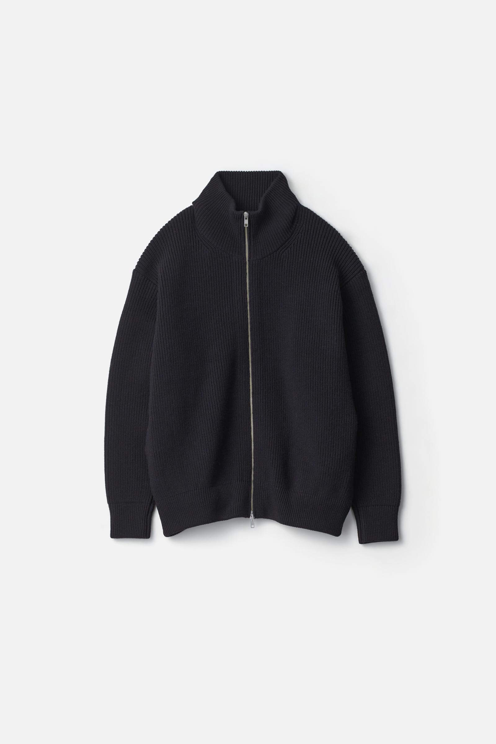 OVERSIZED DRIVERS KNIT ZIP JACKET